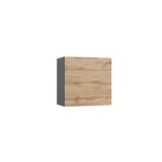 M&ouml;belix K&uuml;chenoberschrank Turin 60cm Graphitfarben/Eiche 1 Dreht&uuml;re