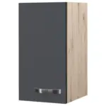 M&ouml;belix K&uuml;chenoberschrank Shadow 30 cm Grau/Eiche Dekor 1 Dreht&uuml;r