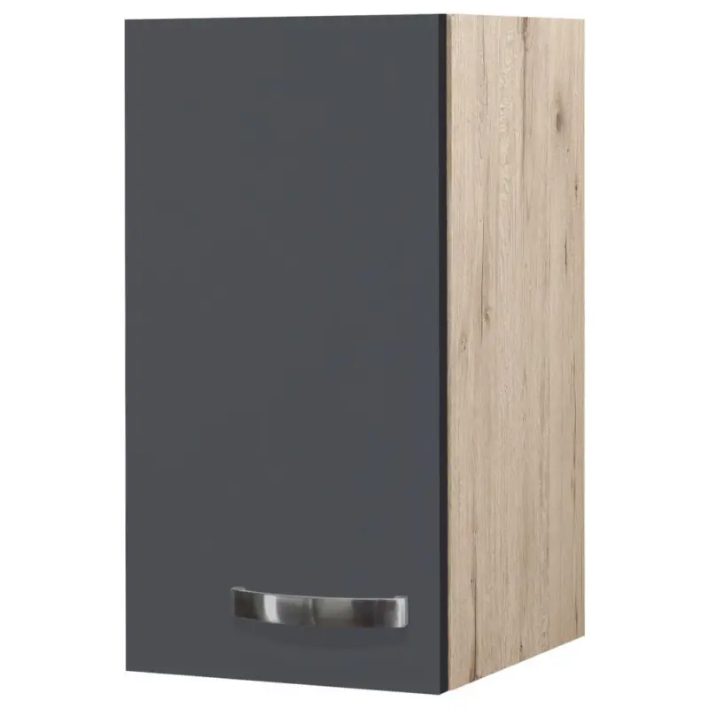 K&uuml;chenoberschrank Shadow 30 cm Grau/Eiche Dekor 1 Dreht&uuml;r