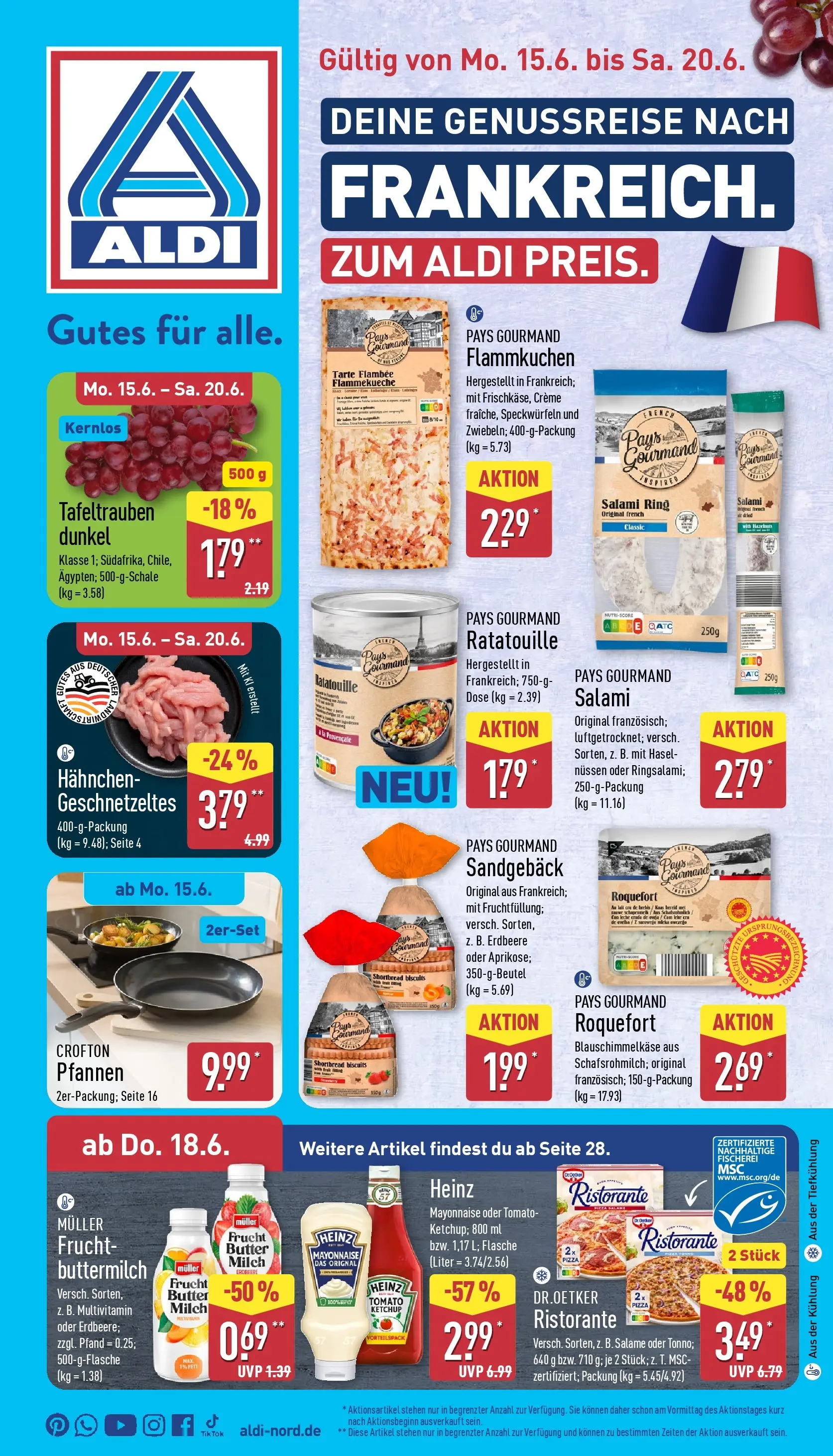 Aldi - ALDI Nord: Wochenangebote (ab 14.06.2026) » Angebote Online | Seite: 5 | Produkte: Hahnchen, Buttermilch, Mayonnaise, Ketchup
