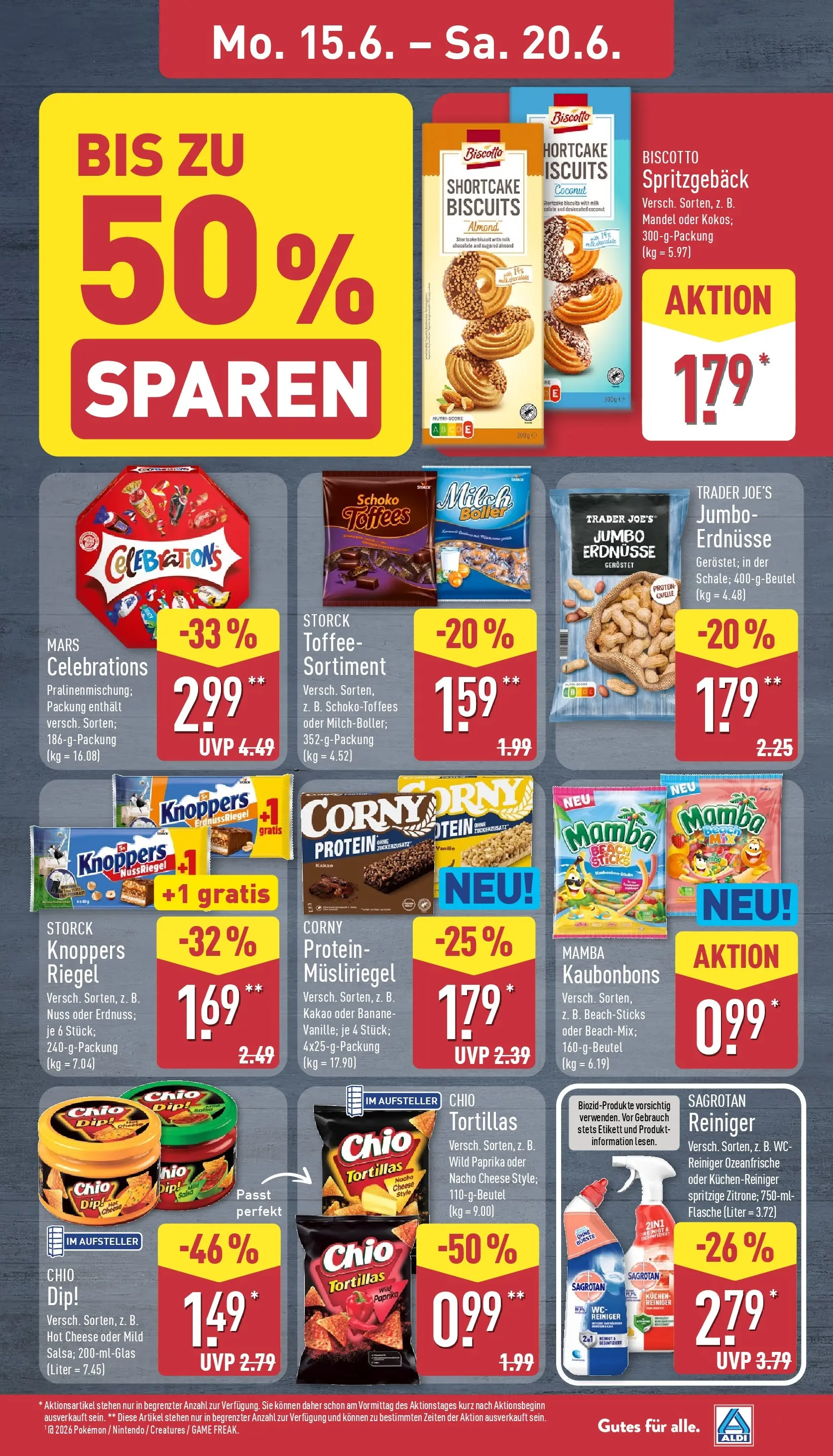 Aldi - ALDI Nord: Wochenangebote (ab 14.06.2026) » Angebote Online | Seite: 11 | Produkte: Erdnüsse, Celebrations, Paprika, Chio tortillas
