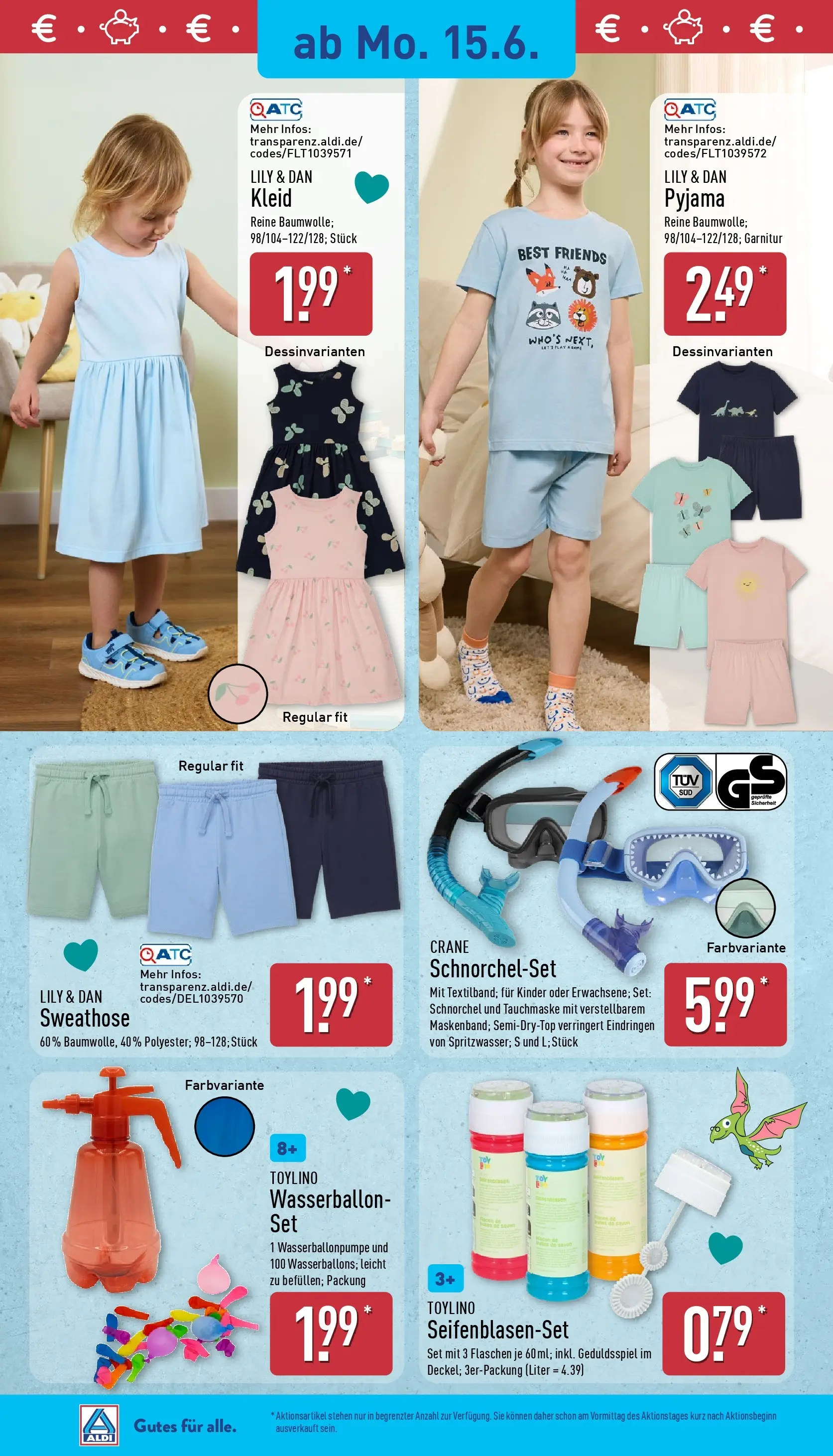 Aldi - ALDI Nord: Wochenangebote (ab 14.06.2026) » Angebote Online | Seite: 18 | Produkte: Sweathose, Pyjama, Kleid