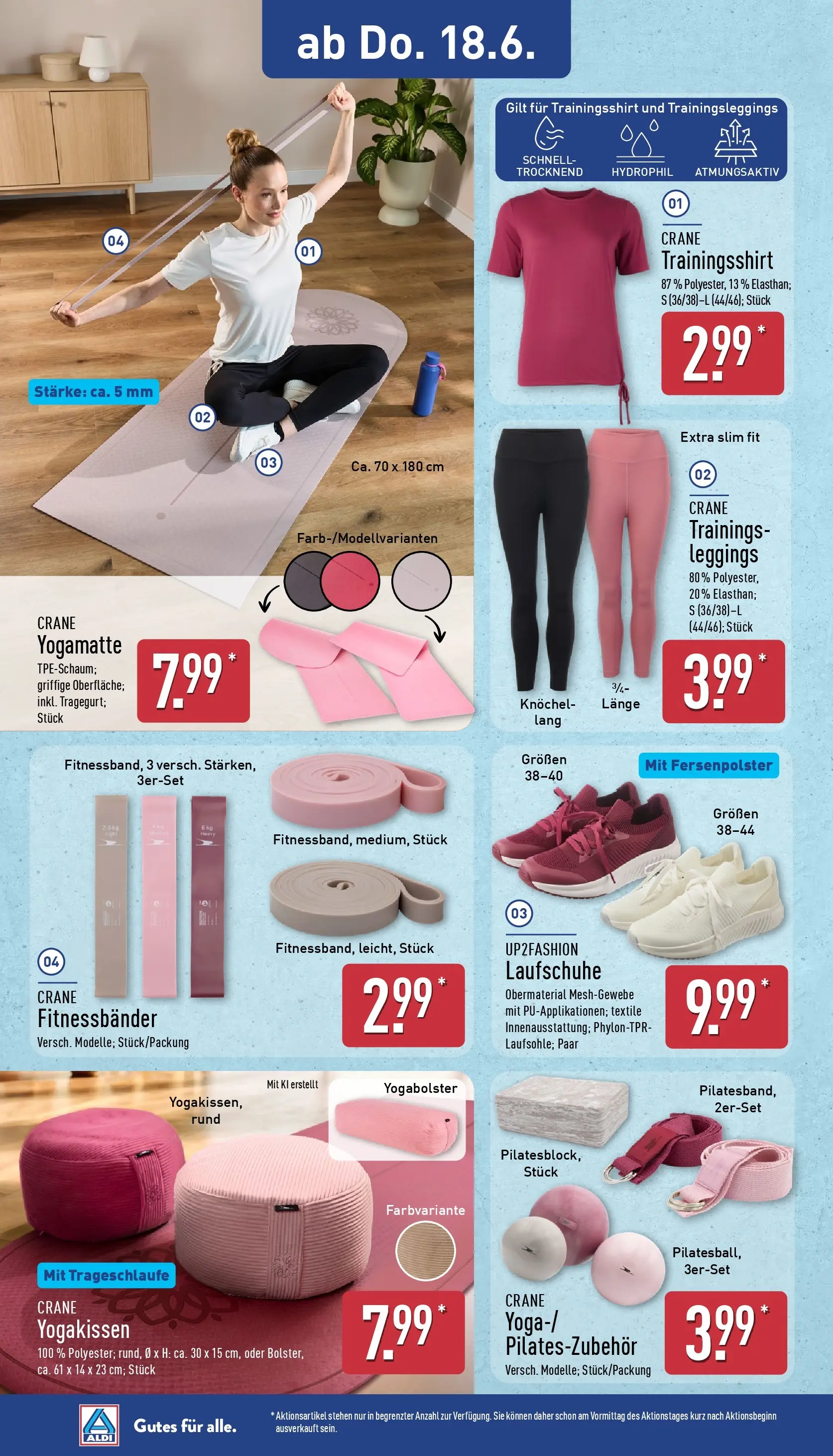 Aldi - ALDI Nord: Wochenangebote (ab 14.06.2026) » Angebote Online | Seite: 24 | Produkte: Up2fashion, Laufschuhe, Leggings