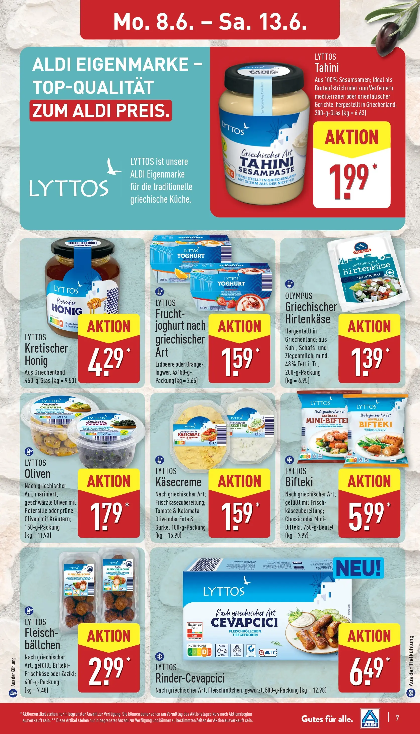 Aldi - ALDI Nord: Wochenangebote (ab 08.06.2026) » Angebote Online | Seite: 11 | Produkte: Feta, Cevapcici, Petersilie, Fleisch