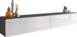 m&ouml;max Dornbirn - Ihr Trendm&ouml;belhaus in Dornbirn Lowboard ca. 180x30 cm mit LED Anthrazit/Wei&szlig; hochgl.
