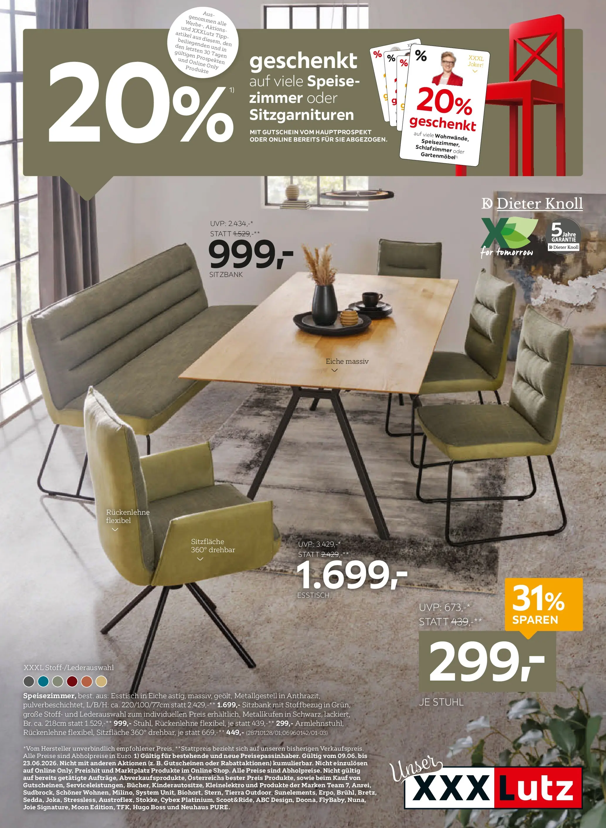 XXXLutz - Polstermöbel ADA Online von 08.06.2026 - Aktuelle Angebote | Seite: 1 | Produkte: Stuhl, Gartenmöbel