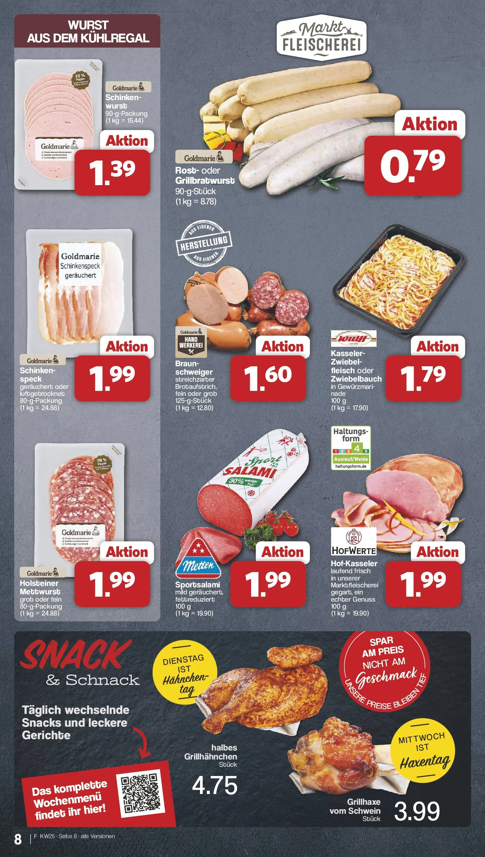 Famila Nordwest Wochenangebote (ab 15.06.2026) zum Blättern | Seite: 8 | Produkte: Hahnchen, Wurst, Schinken, Fleisch