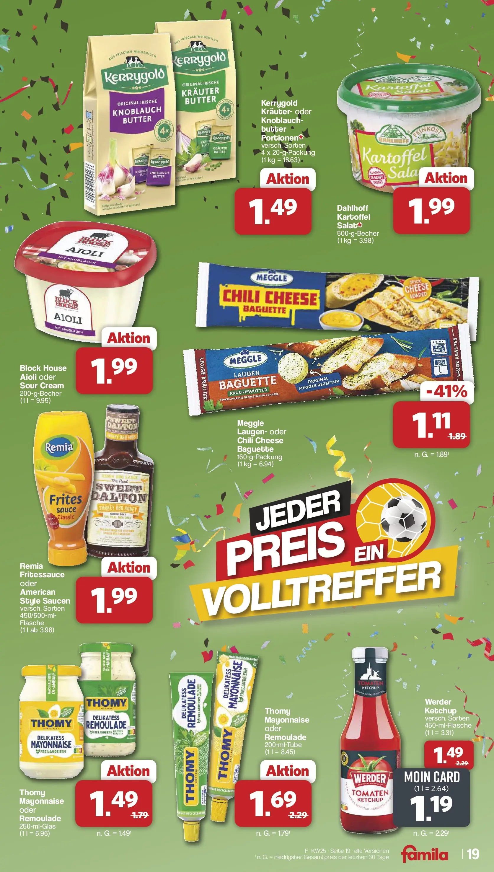 Famila Nordwest Wochenangebote (ab 15.06.2026) zum Blättern | Seite: 20 | Produkte: Butter, Kräuterbutter, Mayonnaise, Knoblauch