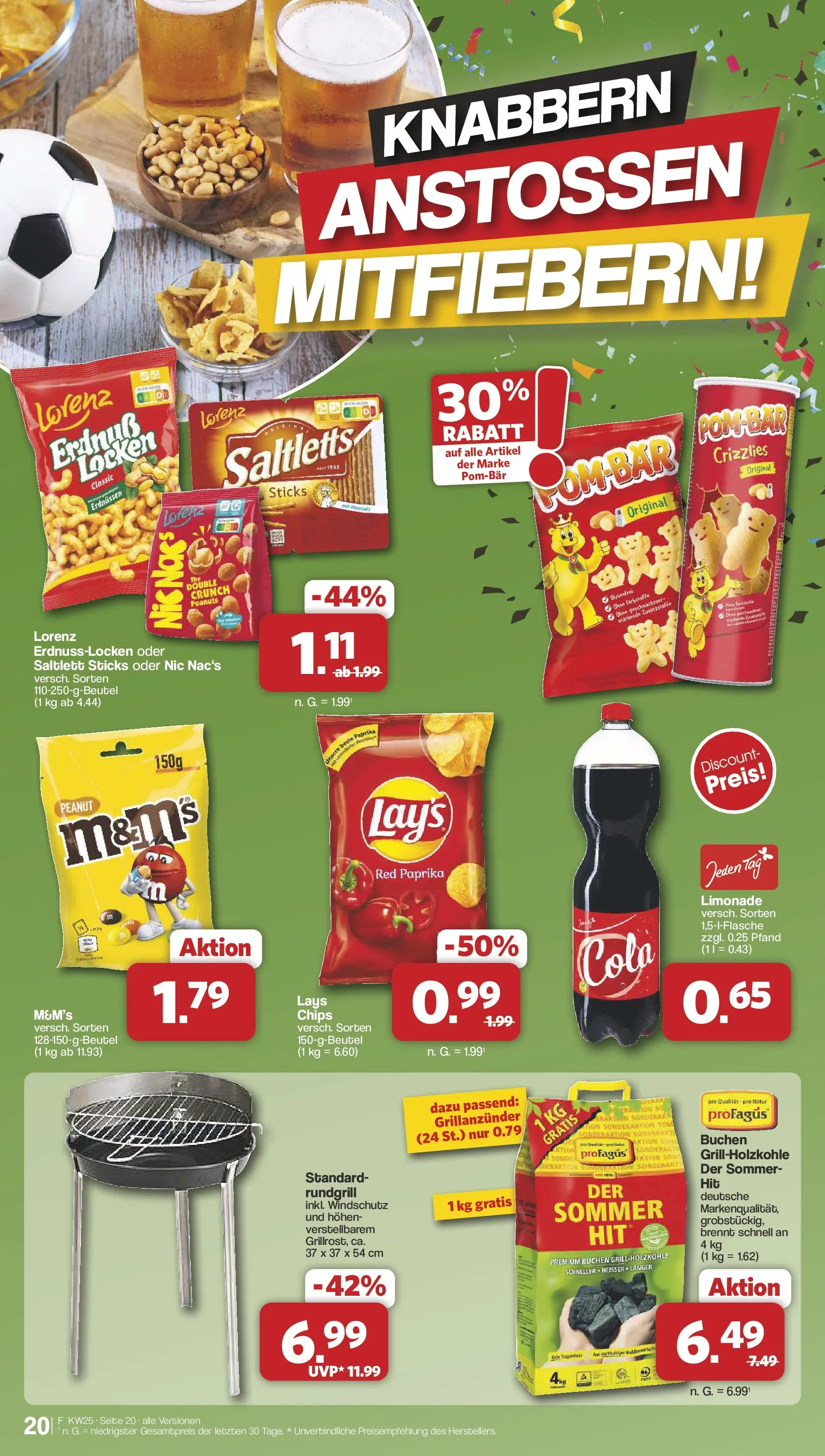 Famila Nordwest Wochenangebote (ab 15.06.2026) zum Blättern | Seite: 21 | Produkte: Cola, Limonade, Paprika, Chips