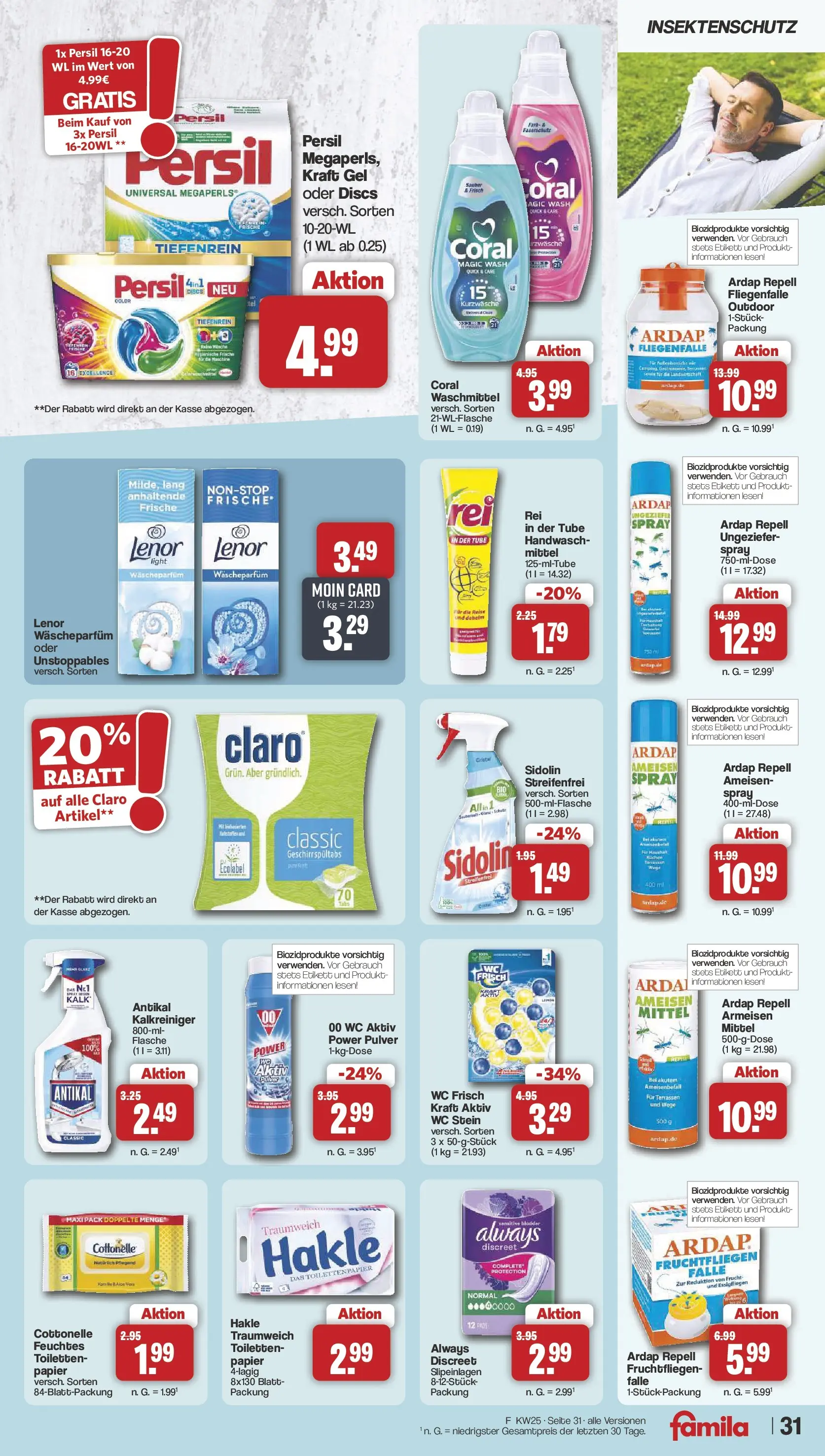 Famila Nordwest Wochenangebote (ab 15.06.2026) zum Blättern | Seite: 36 | Produkte: Lenor, Wc frisch, WC Stein, Persil