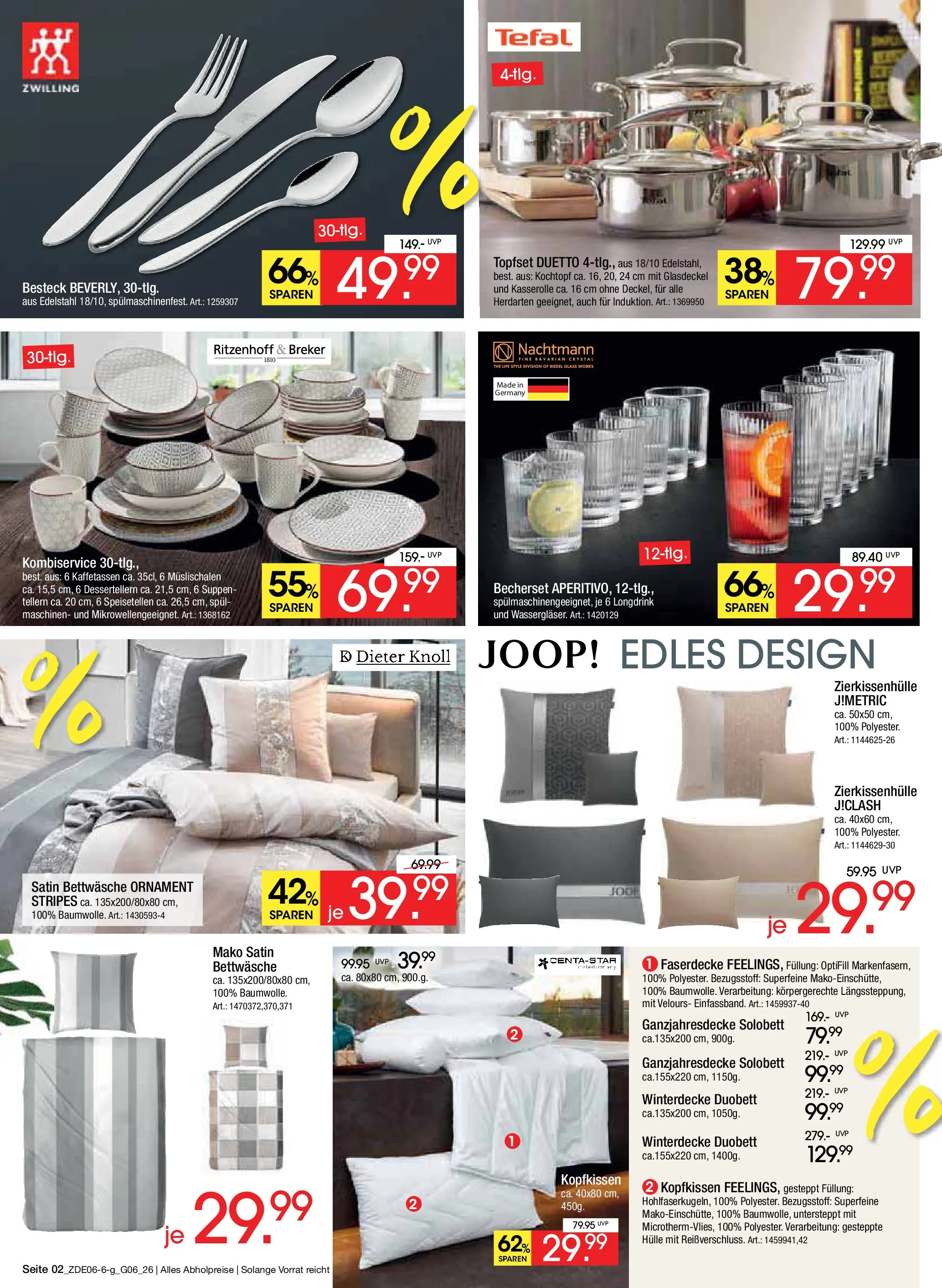 Zurbrüggen Mega Sparpreise (ab 08.06.2026) zum Blättern | Seite: 2 | Produkte: Hülle, Bettwäsche, Kopfkissen