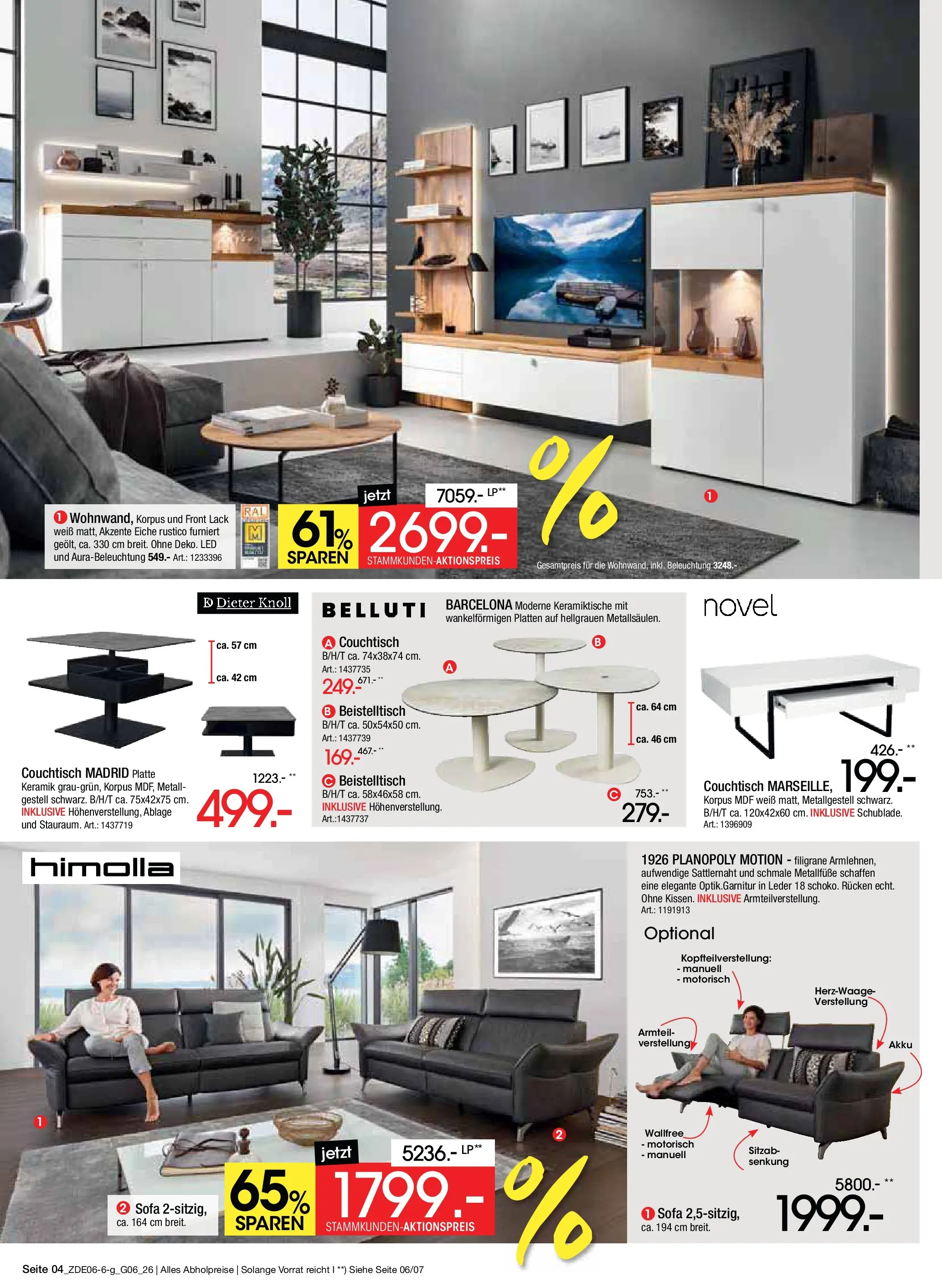 Zurbrüggen Mega Sparpreise (ab 08.06.2026) zum Blättern | Seite: 4 | Produkte: Beistelltisch, Sofa, Couchtisch