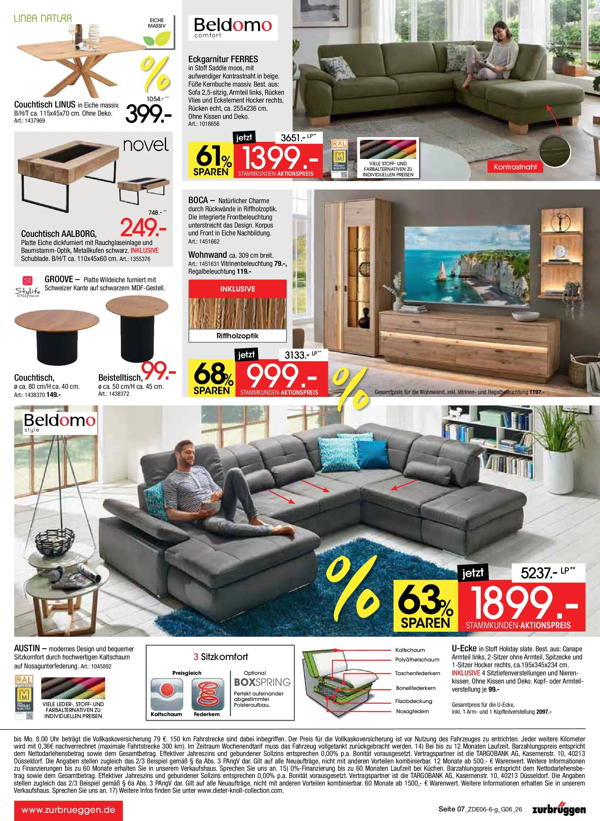 Zurbrüggen Mega Sparpreise (ab 08.06.2026) zum Blättern | Seite: 7 | Produkte: Hocker, Kissen, Couchtisch, Uhr
