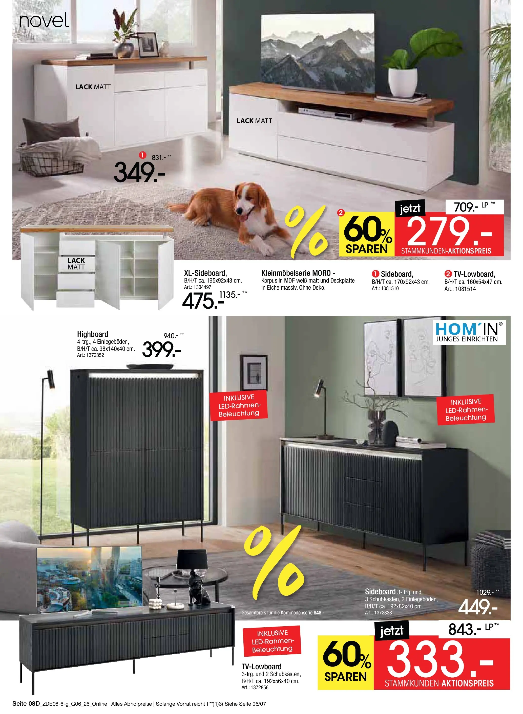 Zurbrüggen Mega Sparpreise (ab 08.06.2026) zum Blättern | Seite: 16 | Produkte: Sideboard, HIghboard