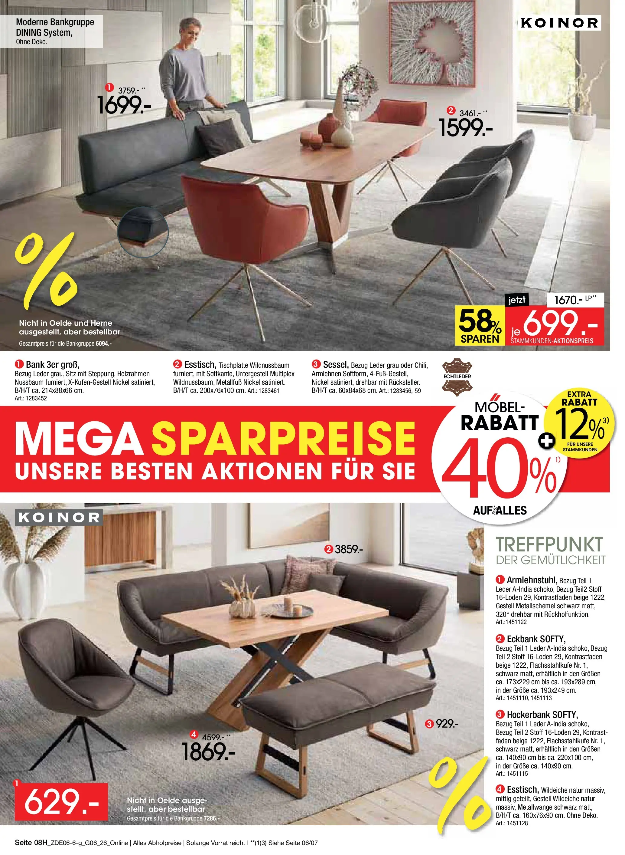 Zurbrüggen Mega Sparpreise (ab 08.06.2026) zum Blättern | Seite: 24 | Produkte: Eckbank