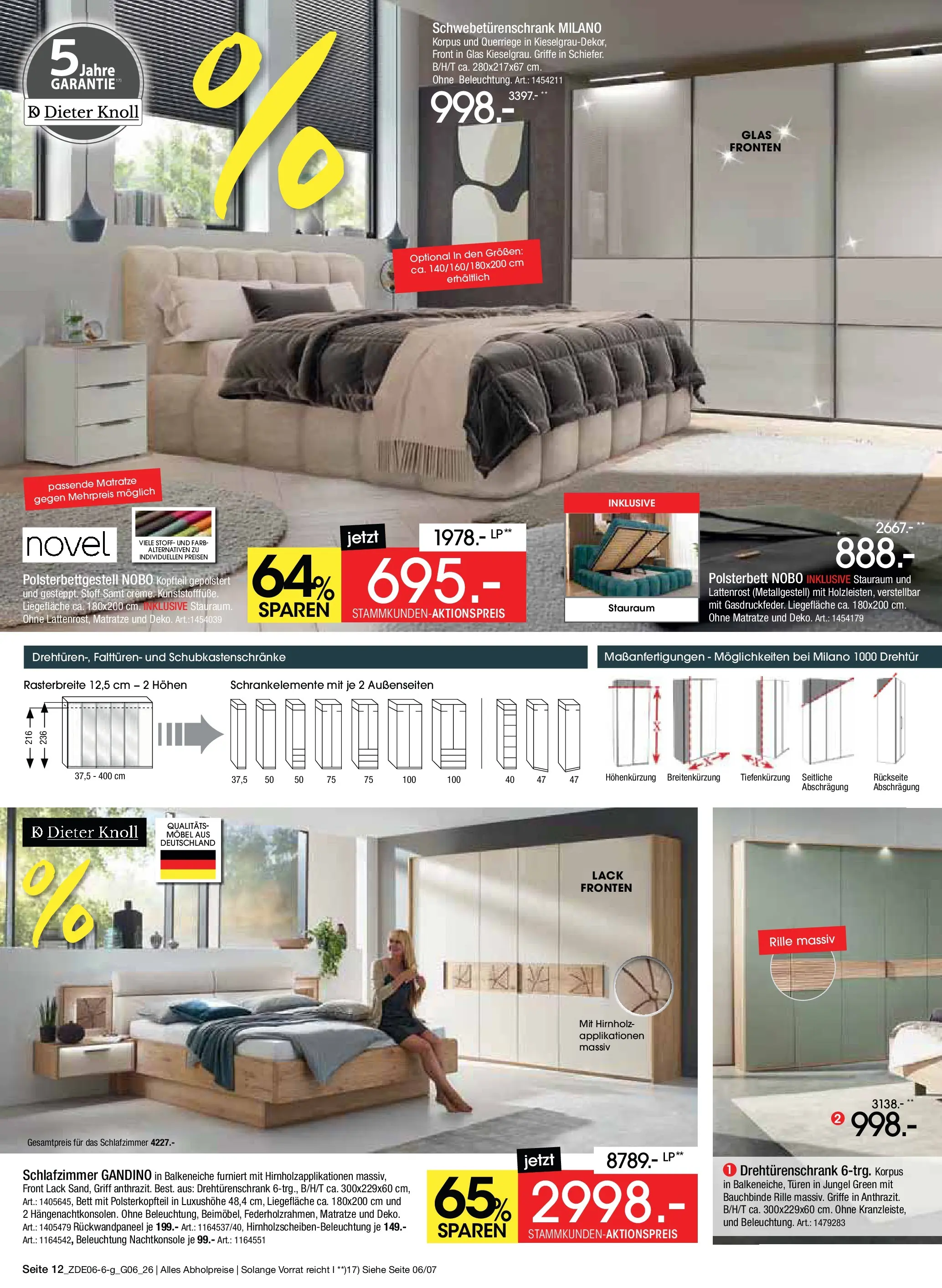 Zurbrüggen Mega Sparpreise (ab 08.06.2026) zum Blättern | Seite: 28 | Produkte: Bett, Matratze, Lattenrost, Drehtürenschrank