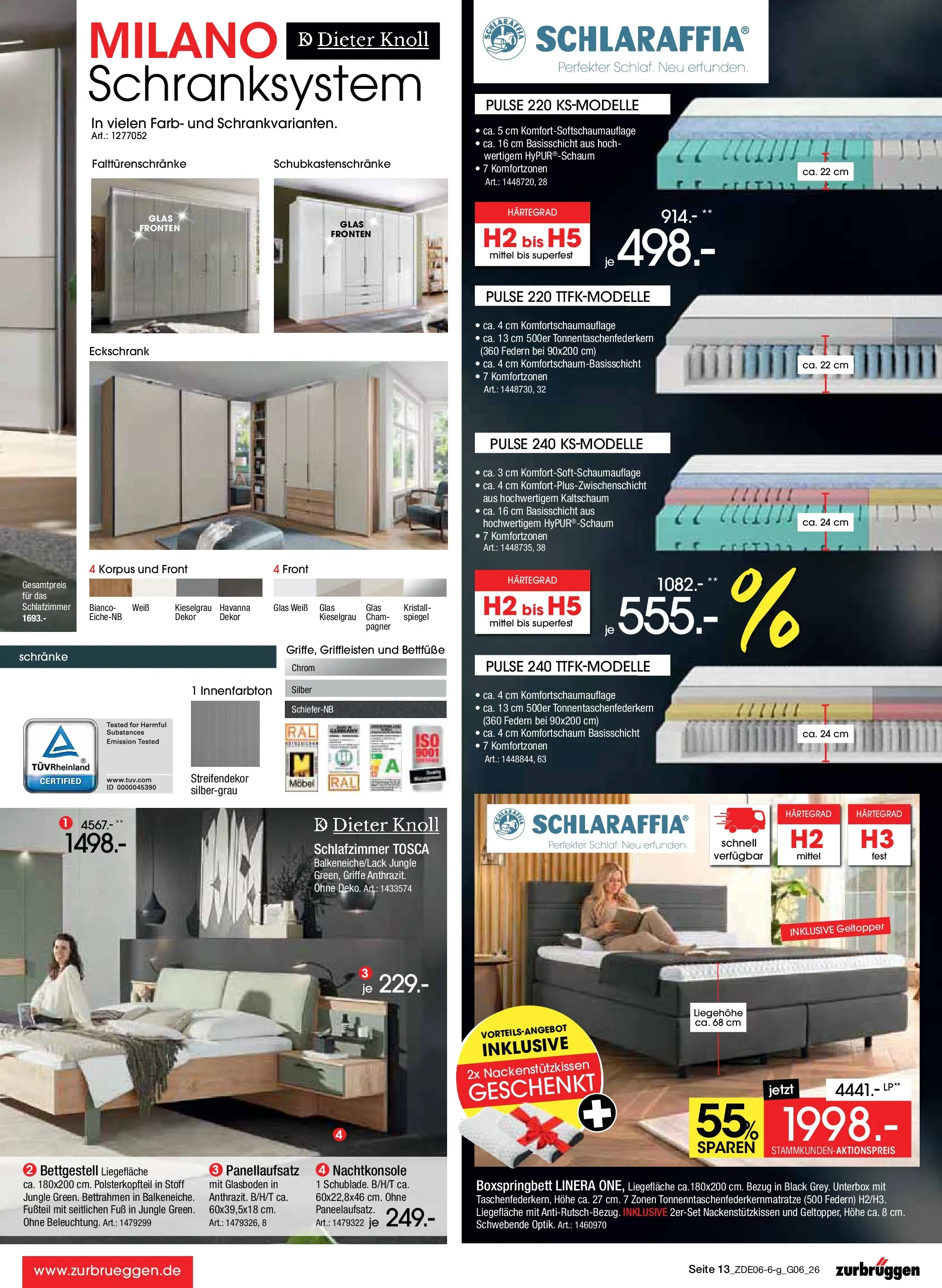 Zurbrüggen Mega Sparpreise (ab 08.06.2026) zum Blättern | Seite: 29 | Produkte: Boxspringbett, Spiegel