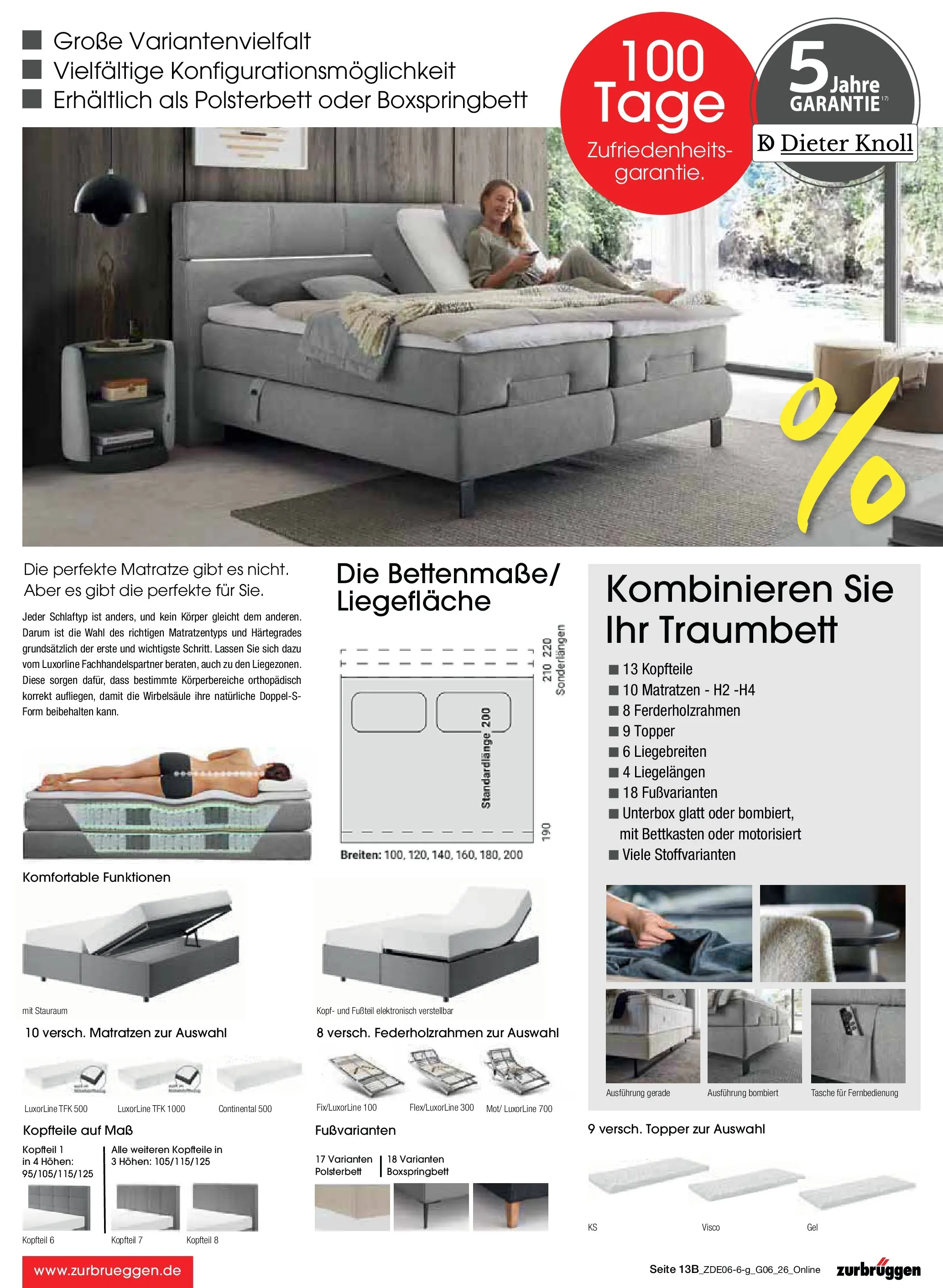 Zurbrüggen Mega Sparpreise (ab 08.06.2026) zum Blättern | Seite: 33 | Produkte: Tasche, Matratze, Polsterbett, Topper