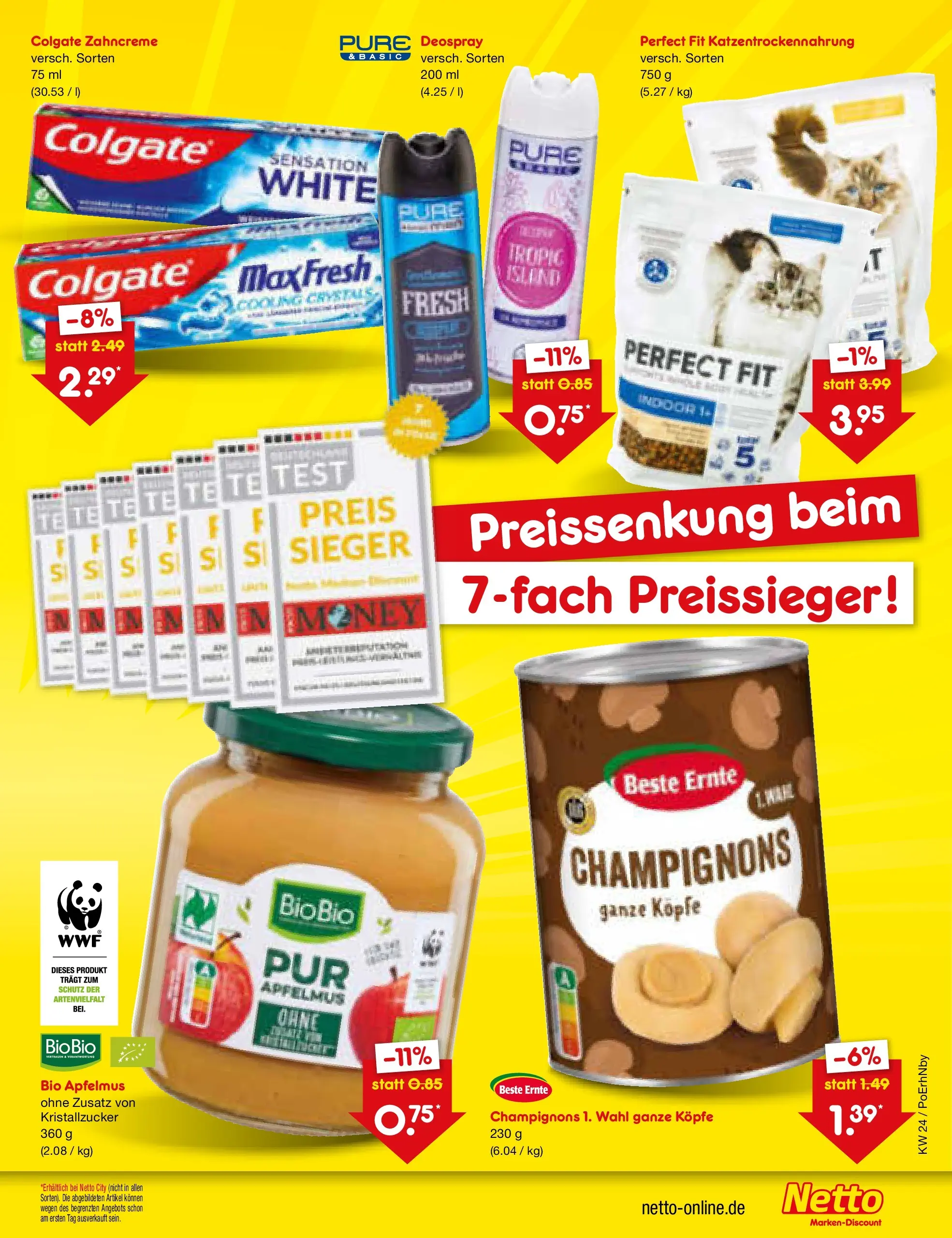 Netto Marken-Discount Prospekt Ergolding (ab 15.06.2026) » Angebote | Seite: 7 | Produkte: Champignons, Deospray