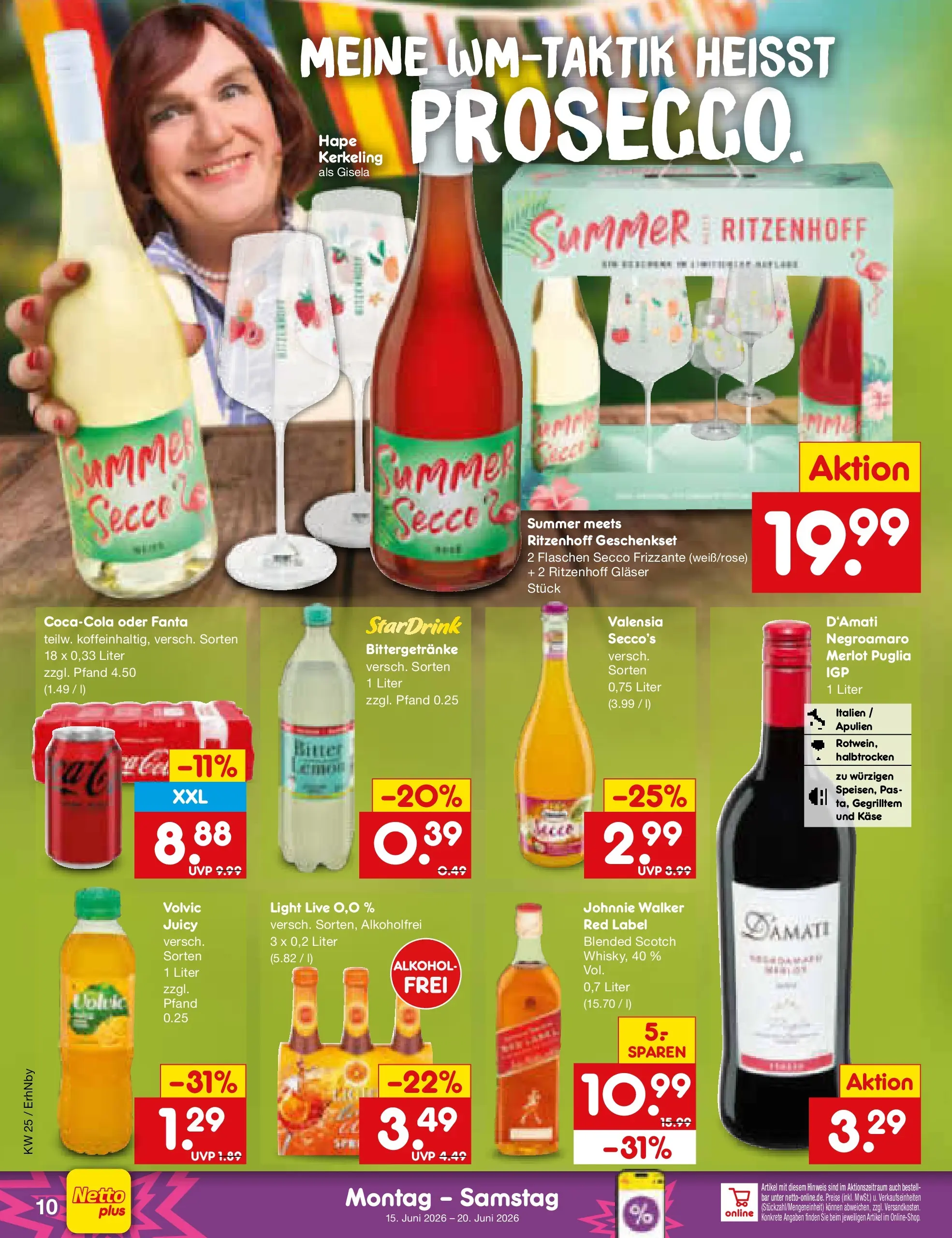 Netto Marken-Discount Prospekt Ergolding (ab 15.06.2026) » Angebote | Seite: 12 | Produkte: Fanta, Käse, Merlot, Volvic