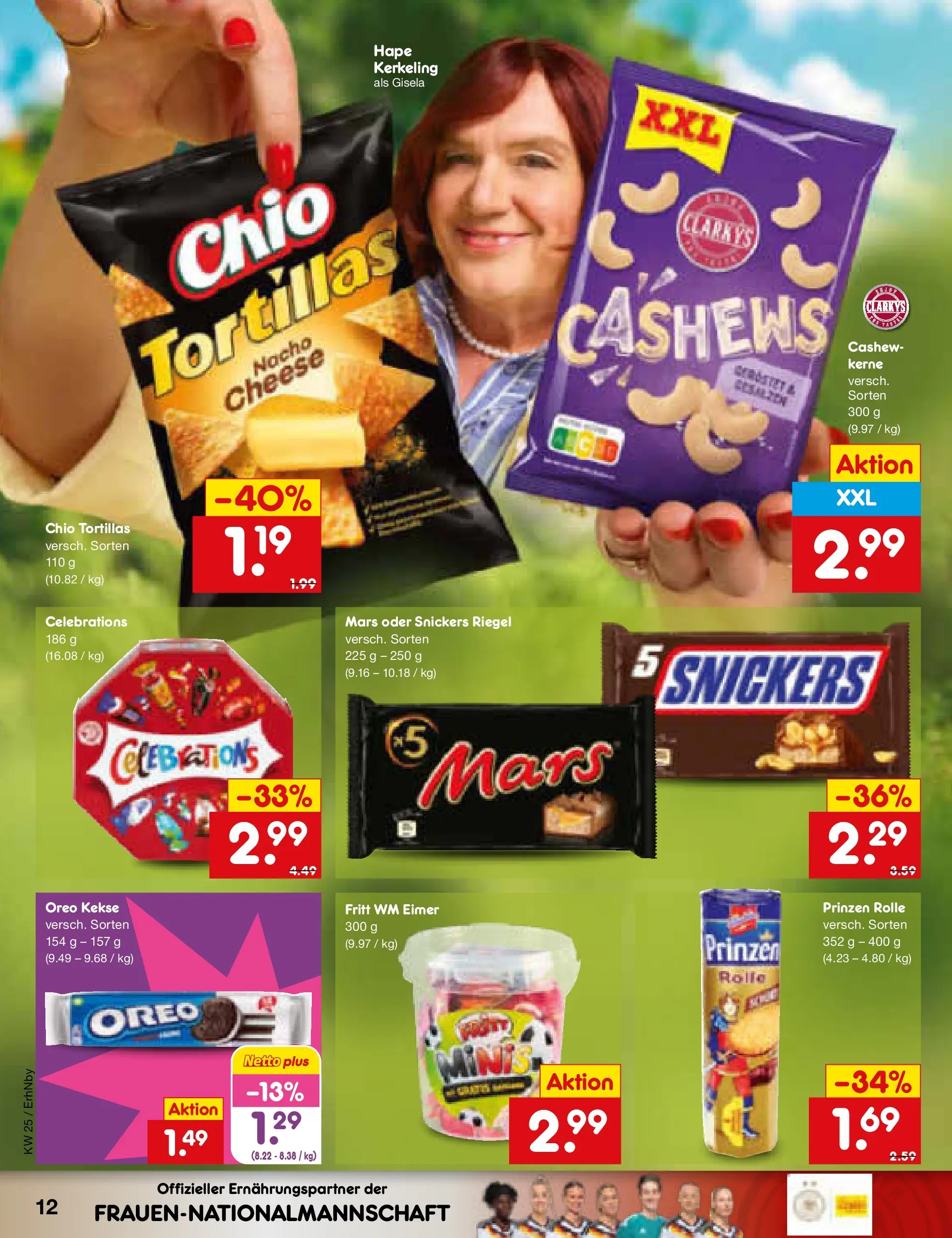 Netto Marken-Discount Prospekt Ergolding (ab 15.06.2026) » Angebote | Seite: 16 | Produkte: Snickers, Mars, Chio tortillas, Kekse