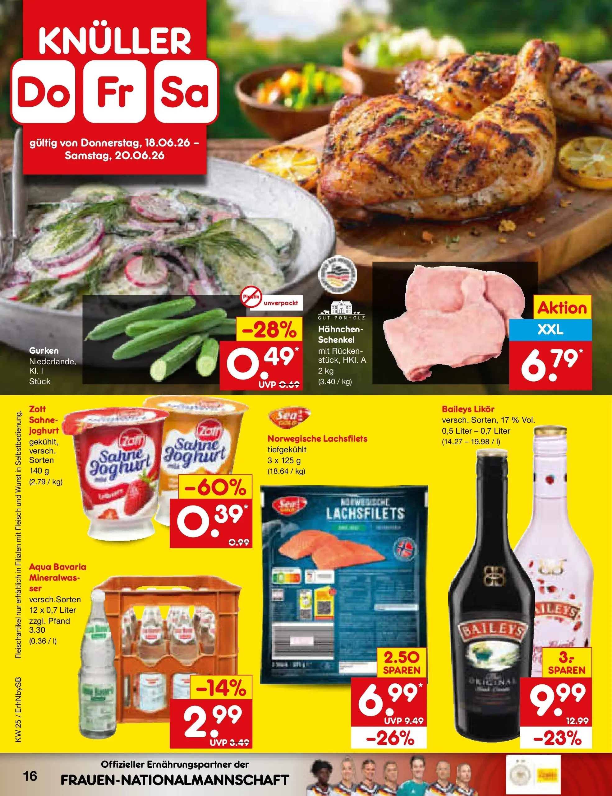 Netto Marken-Discount Prospekt Metten (ab 15.06.2026) » Angebote | Seite: 20 | Produkte: Joghurt, Wurst, Fleisch, Gurken