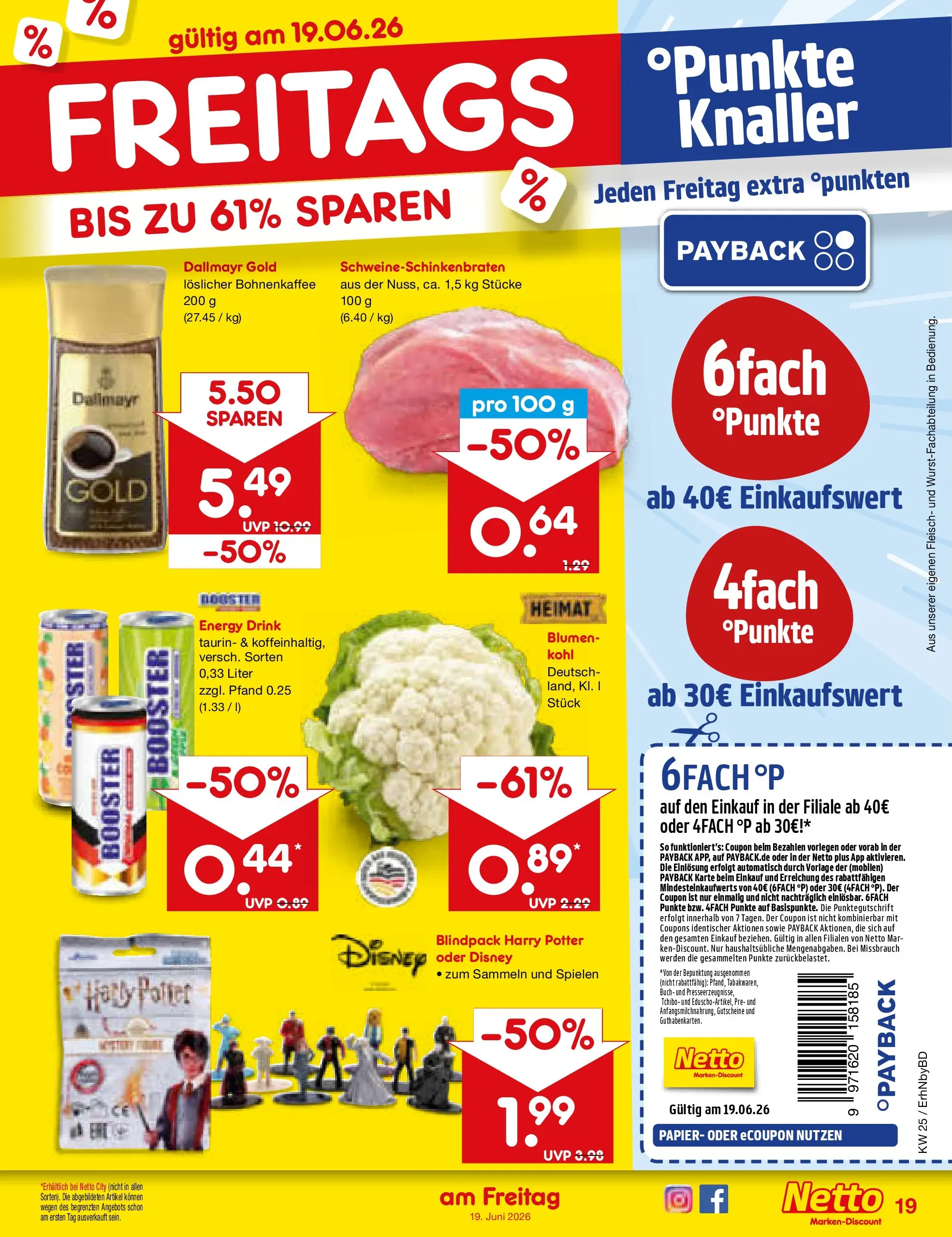 Netto Marken-Discount Prospekt Ergolding (ab 15.06.2026) » Angebote | Seite: 23 | Produkte: Energy, Blumen, Dallmayr, Fleisch