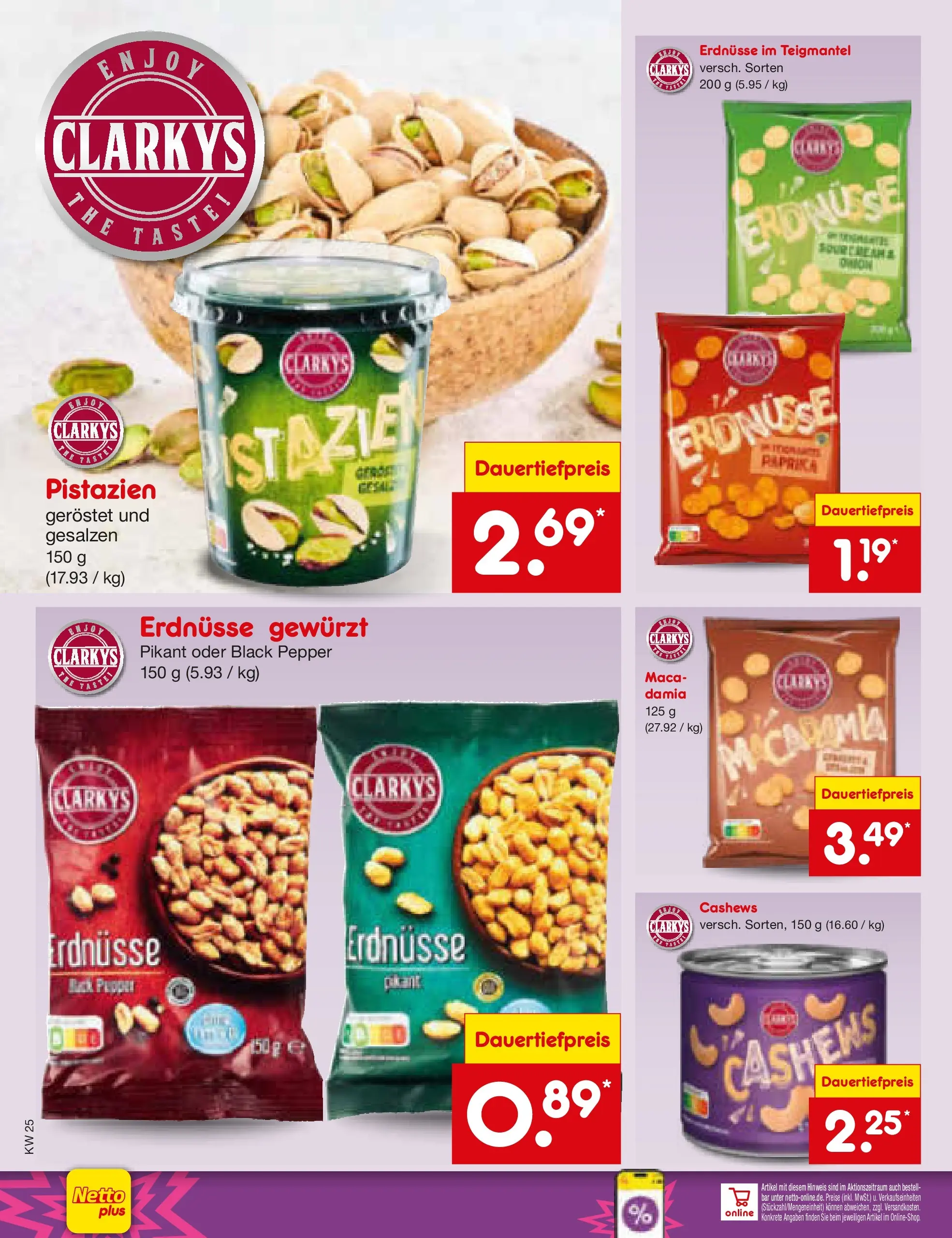 Netto Marken-Discount Prospekt Ergolding (ab 15.06.2026) » Angebote | Seite: 24 | Produkte: Erdnüsse, Pistazien