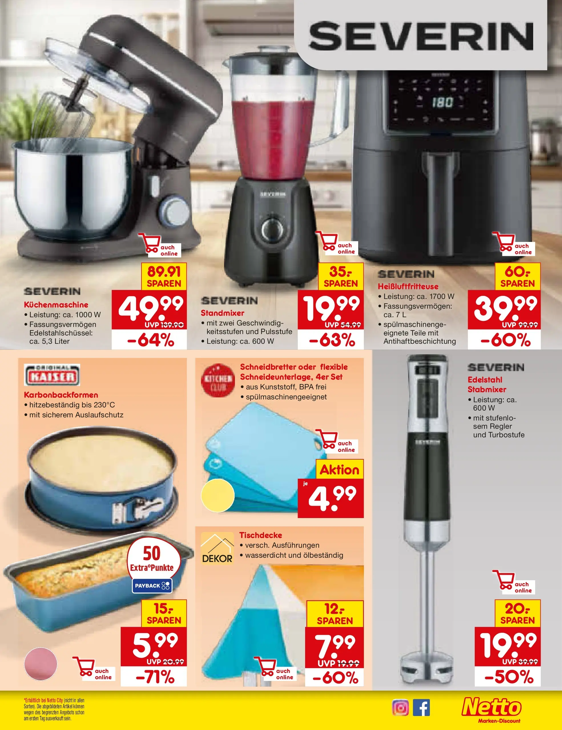 Netto Marken-Discount Prospekt Ergolding (ab 15.06.2026) » Angebote | Seite: 32 | Produkte: Stabmixer, Heißluftfritteuse
