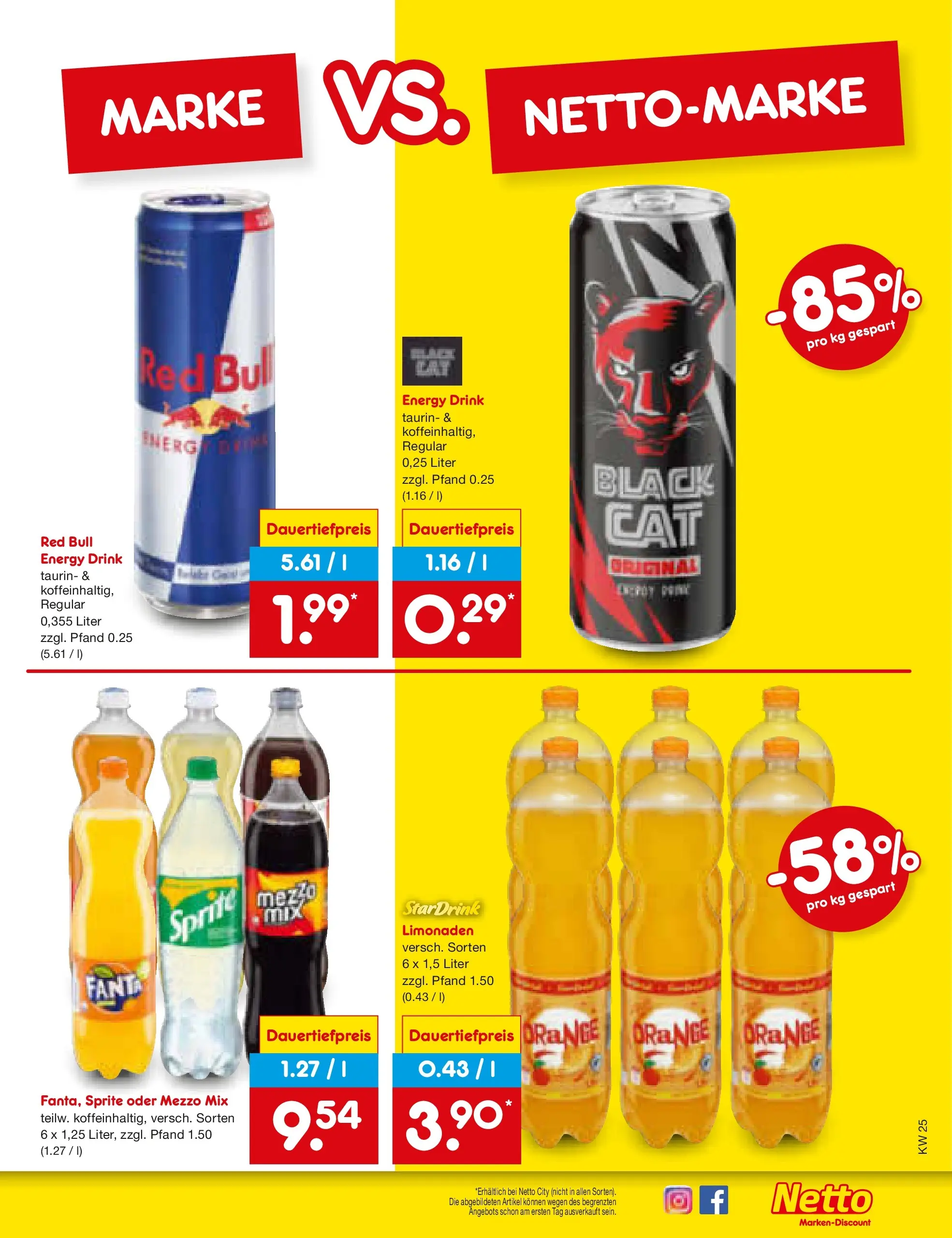 Netto Marken-Discount Prospekt Ergolding (ab 15.06.2026) » Angebote | Seite: 35 | Produkte: Mezzo mix, Red bull, Sprite, Energy