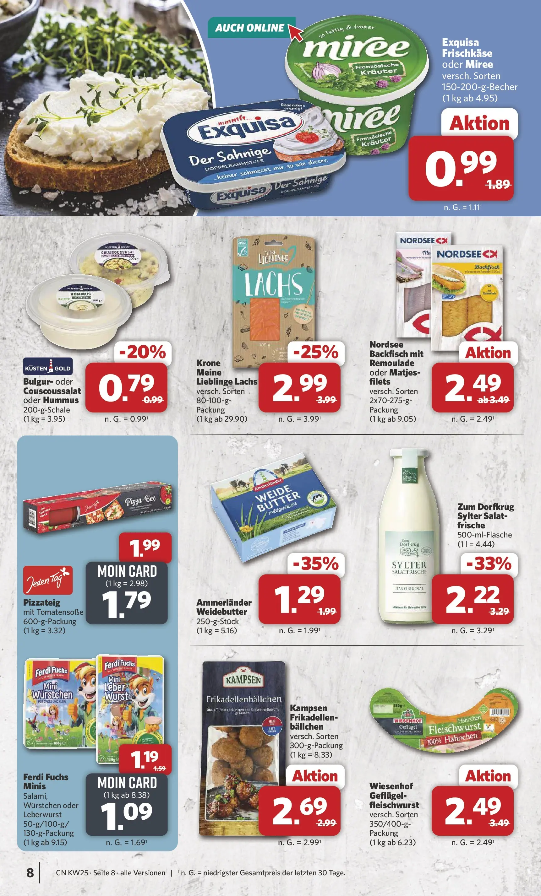 Combi Unsere Combi Wochenangebote (ab 15.06.2026) zum Blättern | Seite: 8 | Produkte: Exquisa frischkase, Exquisa, Paprika, Pizza