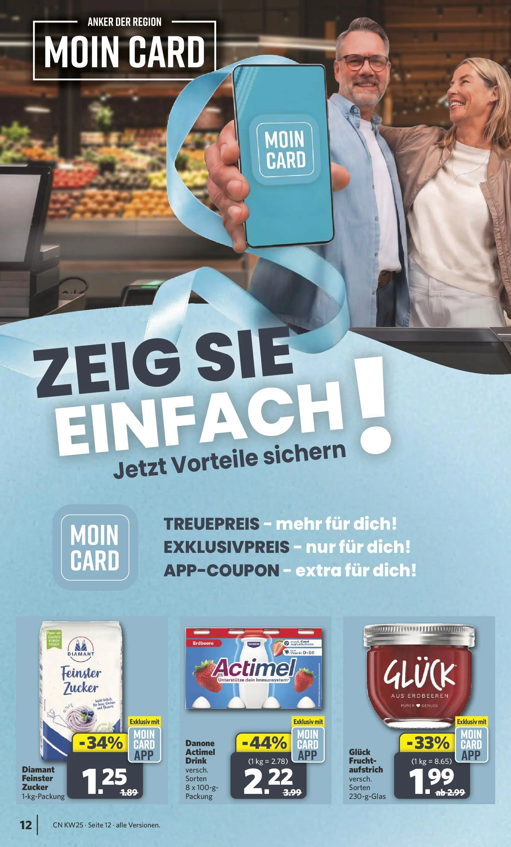 Combi Unsere Combi Wochenangebote (ab 15.06.2026) zum Blättern | Seite: 12 | Produkte: Actimel, Zucker, Erdbeeren