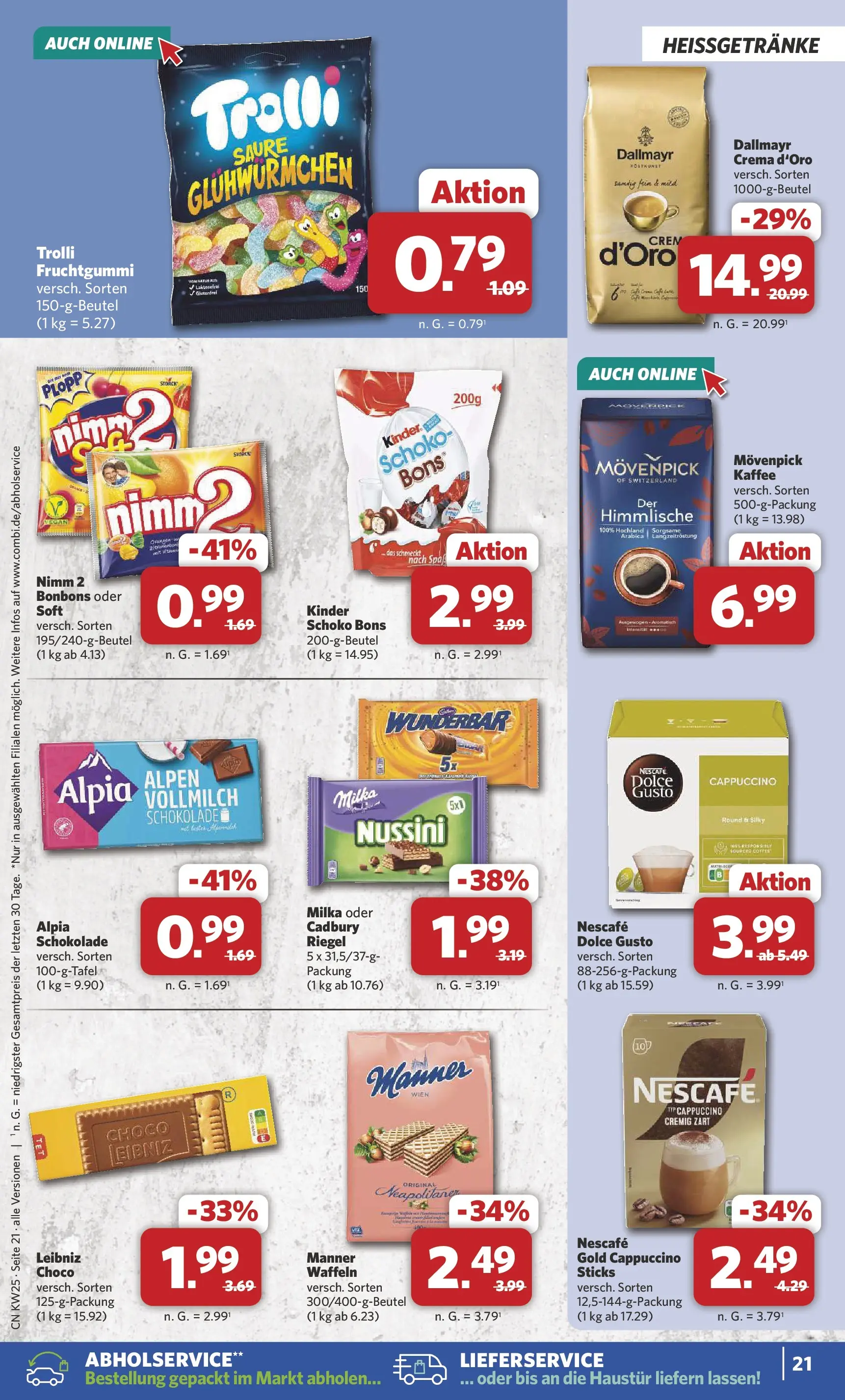 Combi Unsere Combi Wochenangebote (ab 15.06.2026) zum Blättern | Seite: 23 | Produkte: Nescafe, Dallmayr, Nescafe gold, Dolce gusto