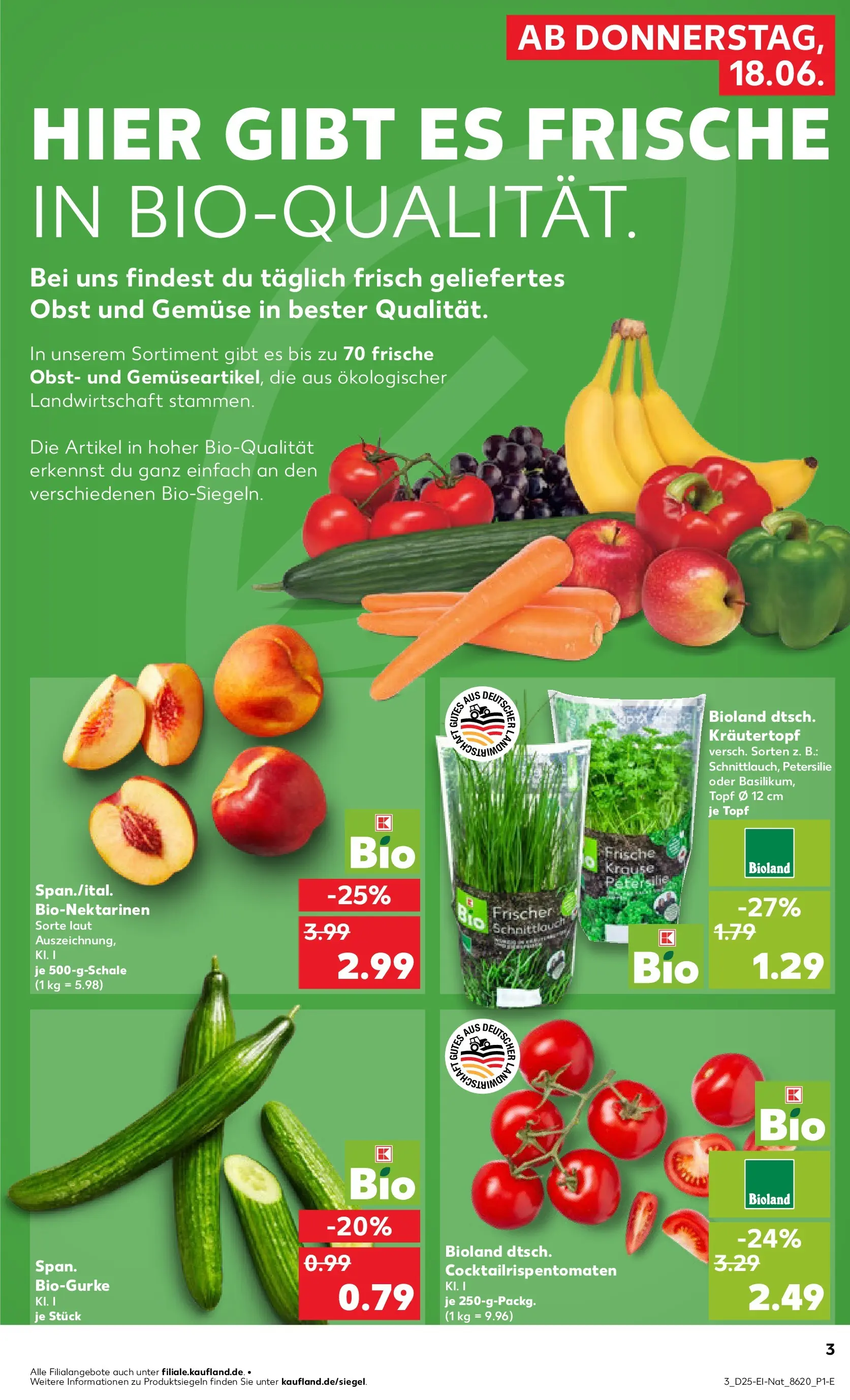 Prospekt Kaufland ab 17.06.2026 » Angebote Online zum Blättern | Seite: 3 | Produkte: Gemüse, Obst, Petersilie