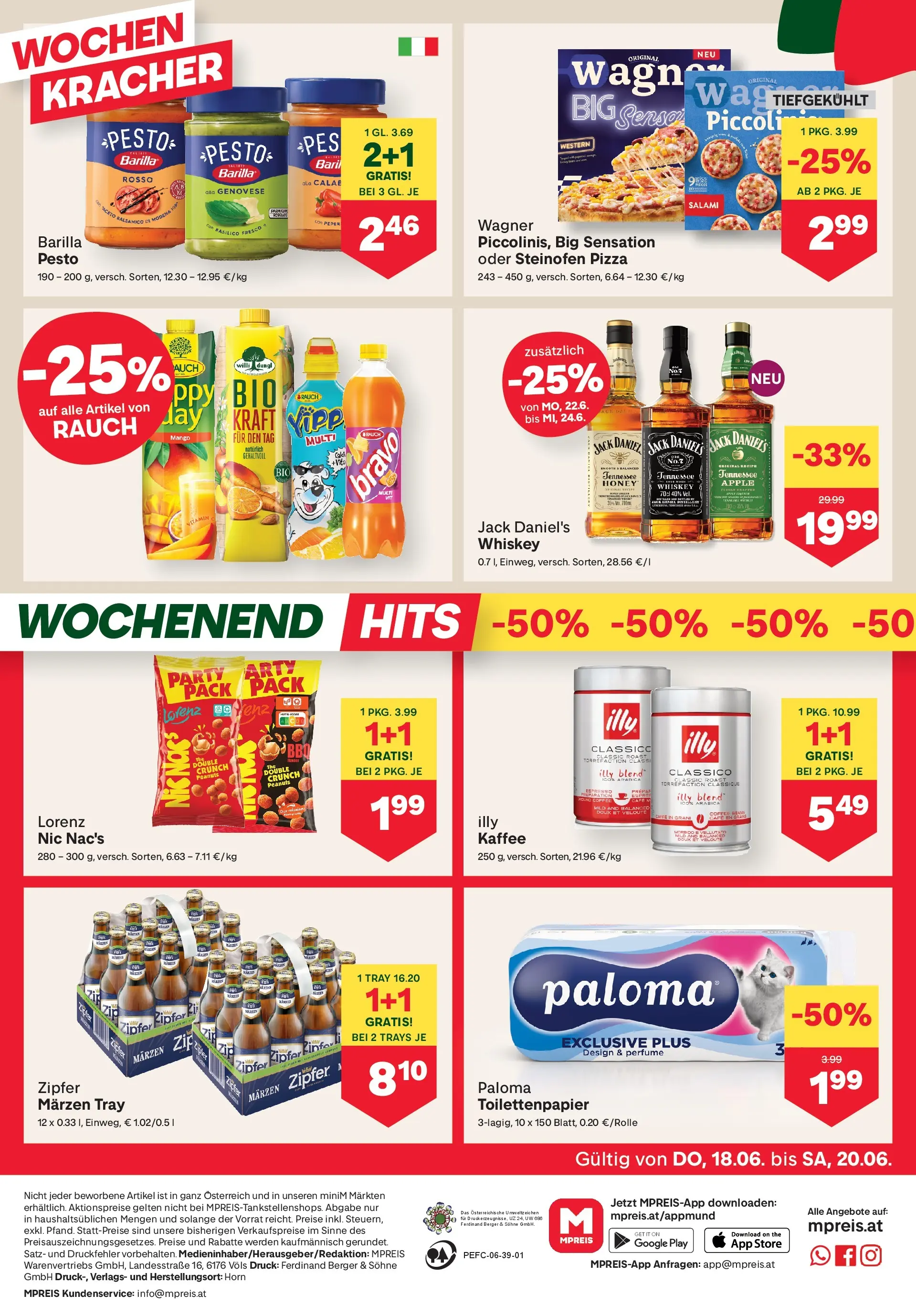 MPREIS St.Gallenkirch von 17.06.2026 - Aktuelle Angebote | Seite: 12 | Produkte: Apple, Kaffee, Salami, Pizza