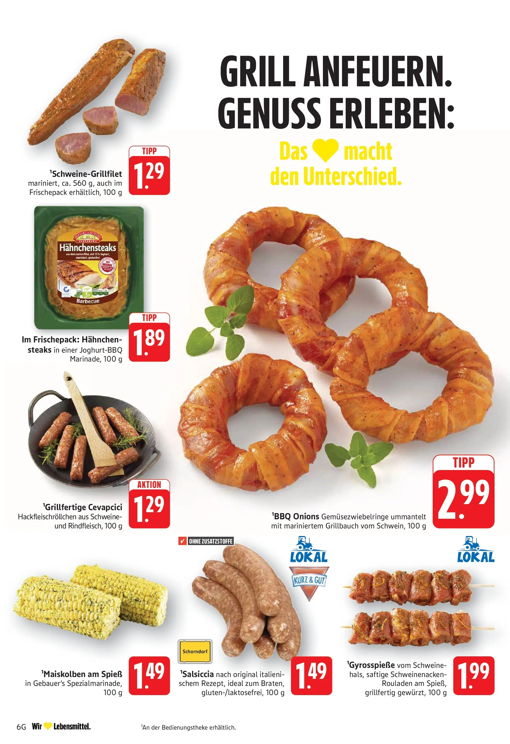 Edeka prospekt Geislingen (ab 08.06.2026) » Angebote Online | Seite: 6 | Produkte: Grill, Hahnchen, Cevapcici, Gyros