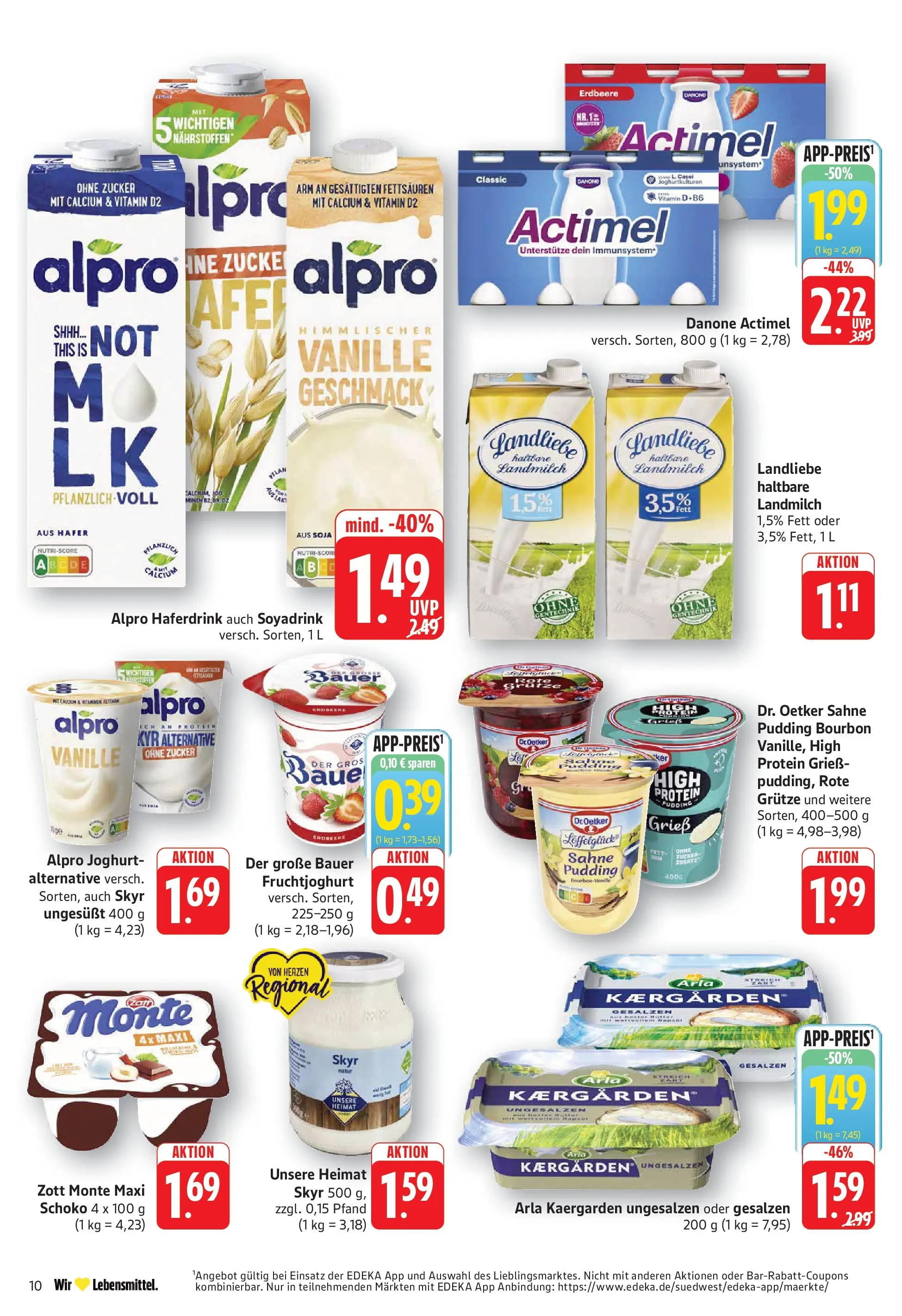 Edeka Prospekt  Bad Bergzabern (ab 08.06.2026) » Angebote Online | Seite: 10 | Produkte: Haferdrink, Zucker, Bourbon, Sahne