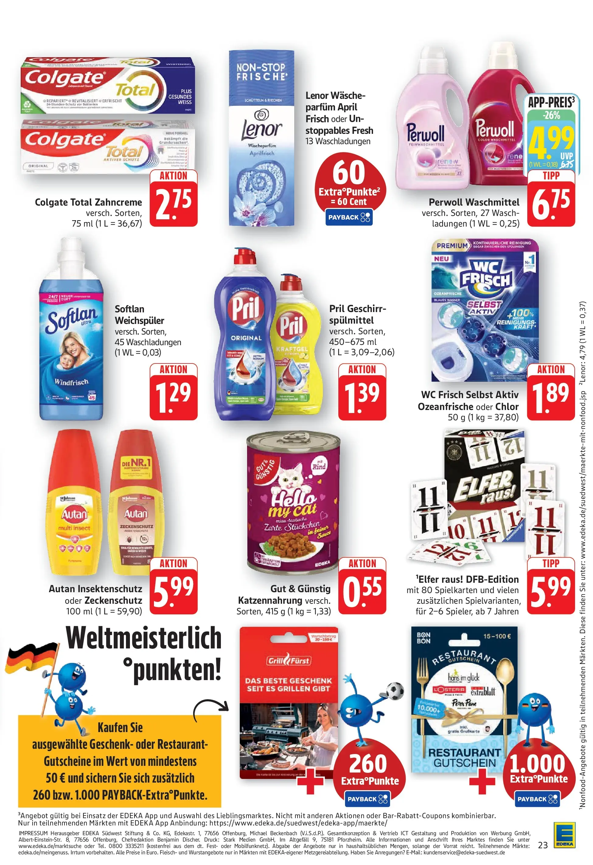 Edeka prospekt Geislingen (ab 08.06.2026) » Angebote Online | Seite: 23 | Produkte: Pane, Perwoll, Weichspüler, Geschirrspülmittel
