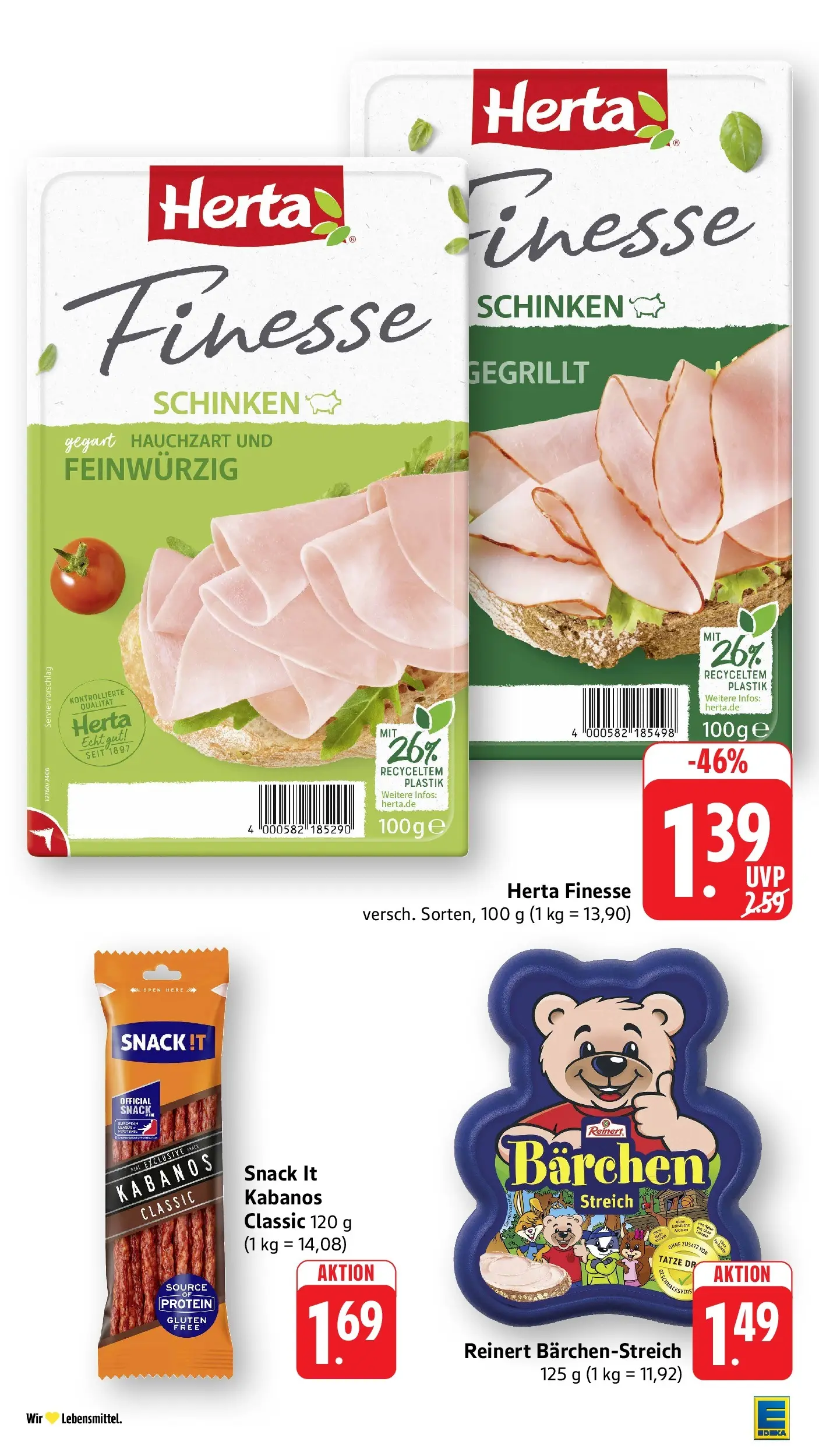 E center Prospekt Heilbronn-Sontheim (ab 07.06.2026) zum Blättern | Seite: 18 | Produkte: Schinken, Herta finesse