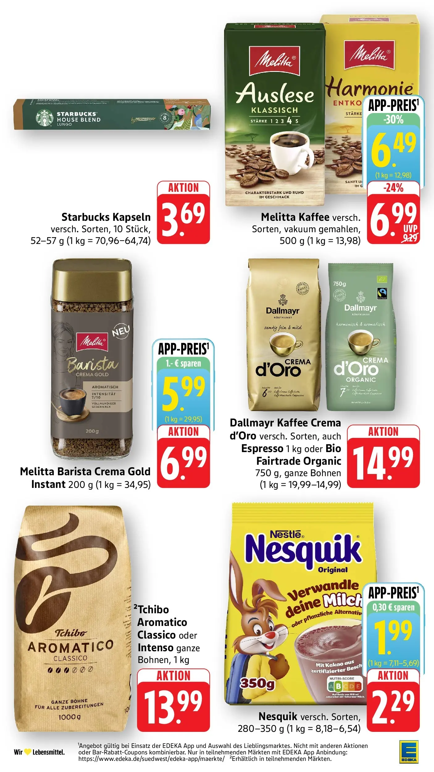 E center Prospekt Heilbronn-Sontheim (ab 07.06.2026) zum Blättern | Seite: 26 | Produkte: Melitta, Nesquik, Kaffee, Starbucks
