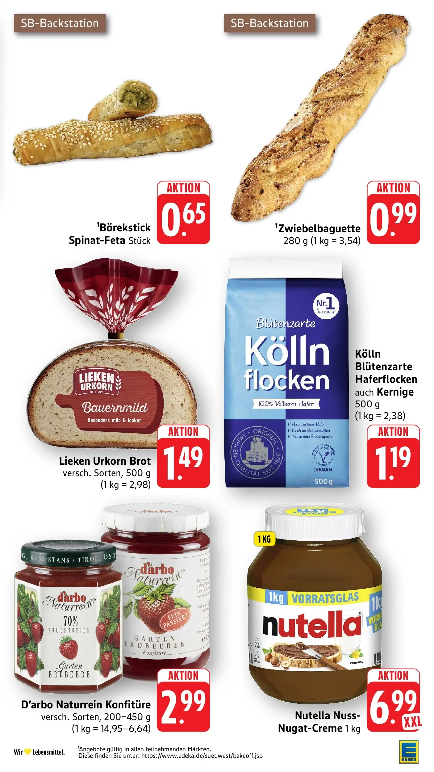 E center Prospekt Heilbronn-Sontheim (ab 07.06.2026) zum Blättern | Seite: 27 | Produkte: Kolln, Nutella, Brot, Flocken