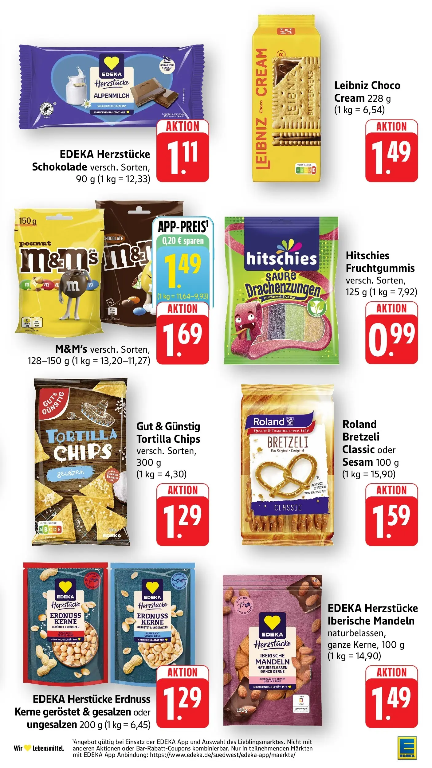 E center Prospekt Heilbronn-Sontheim (ab 07.06.2026) zum Blättern | Seite: 29 | Produkte: Schokolade, Mandeln, M&M's, Chips