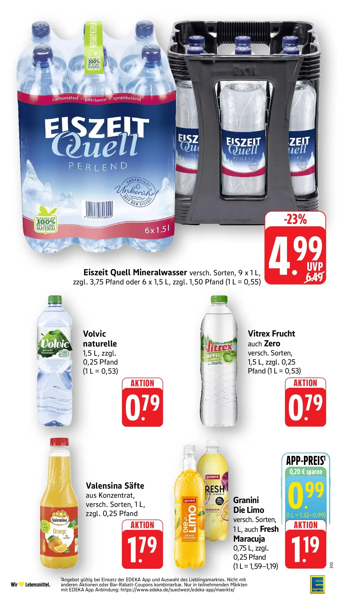 E center Prospekt Heilbronn-Sontheim (ab 07.06.2026) zum Blättern | Seite: 34 | Produkte: Äpfel, Valensina, Granini, Volvic