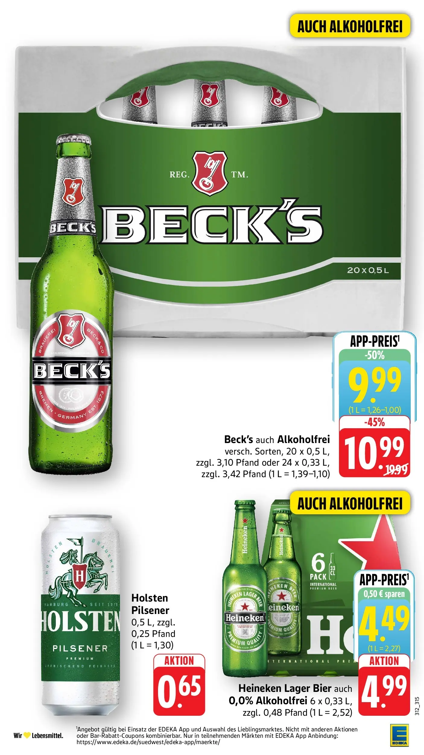 Edeka Prospekt Konstanz-Petershausen (ab 08.06.2026) » Angebote Online | Seite: 36 | Produkte: Bier, Holsten, Heineken
