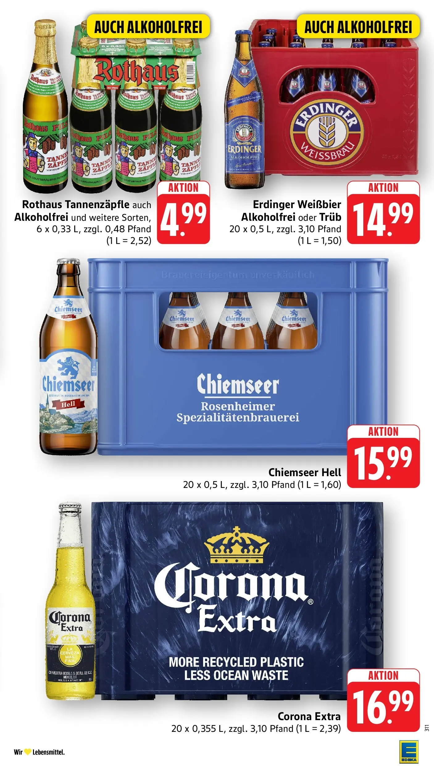 Edeka prospekt Karlsbad-Langensteinbach (ab 08.06.2026) » Angebote Online | Seite: 37 | Produkte: Erdinger, Weißbier