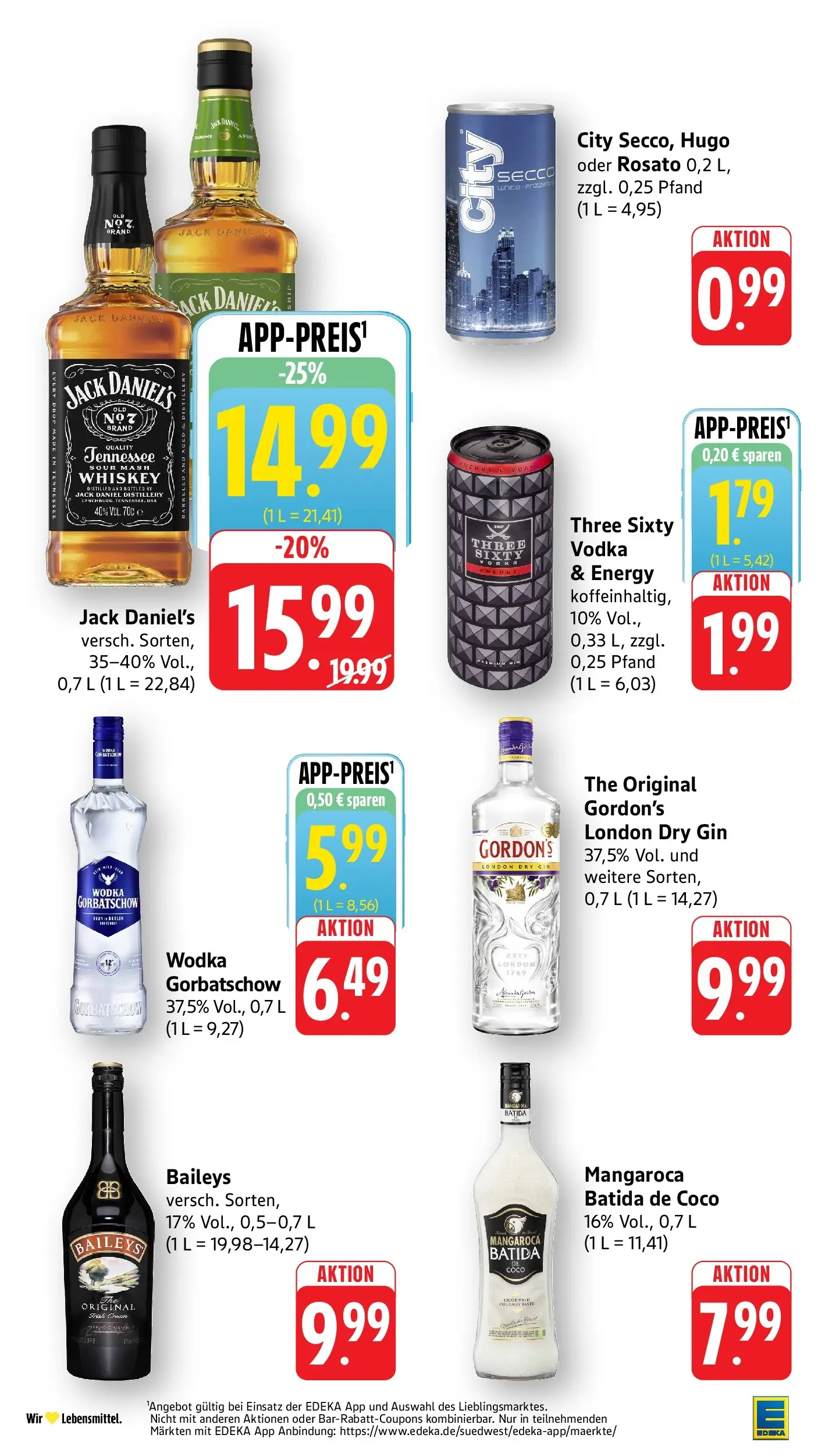 E center Prospekt Heilbronn-Sontheim (ab 07.06.2026) zum Blättern | Seite: 38 | Produkte: Batida de coco, Baileys, Gin, Whiskey