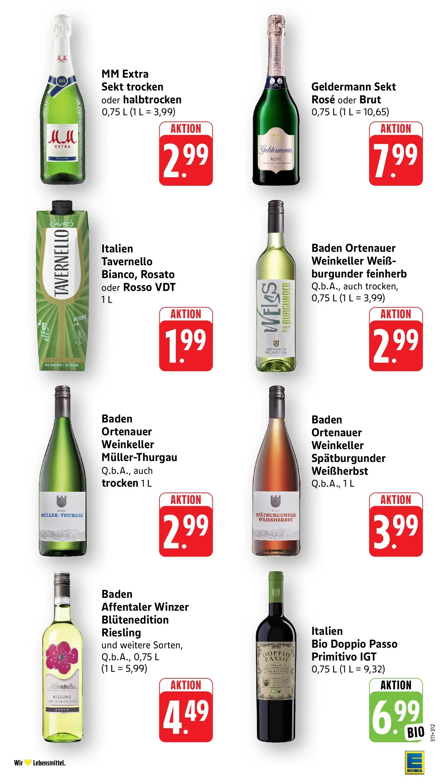 Edeka Prospekt Offenburg (ab 08.06.2026) ยป Angebote Online | Seite: 39 | Produkte: Weiรwein, Sekt, Doppio passo primitivo, Doppio Passo Edeka Prospekt Offenburg (ab 08.06.2026) ยป Angebote Online | Seite: 39 | Produkte: Weiรwein, Sekt, Doppio passo primitivo, Doppio Passo
