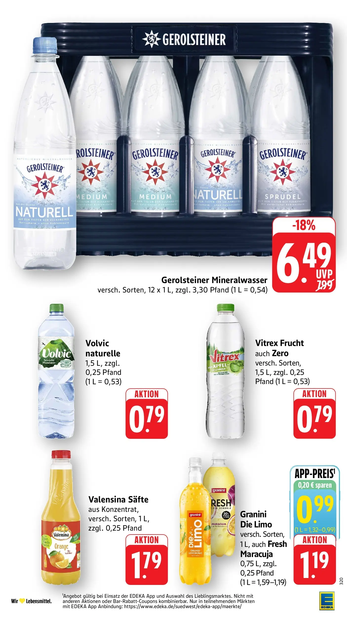 Edeka Prospekt Ramstein-Miesenbach (ab 08.06.2026) ยป Angebote Online | Seite: 34 | Produkte: Mineralwasser, Valensina, Volvic, Gerolsteiner Edeka Prospekt Ramstein-Miesenbach (ab 08.06.2026) ยป Angebote Online | Seite: 34 | Produkte: Mineralwasser, Valensina, Volvic, Gerolsteiner