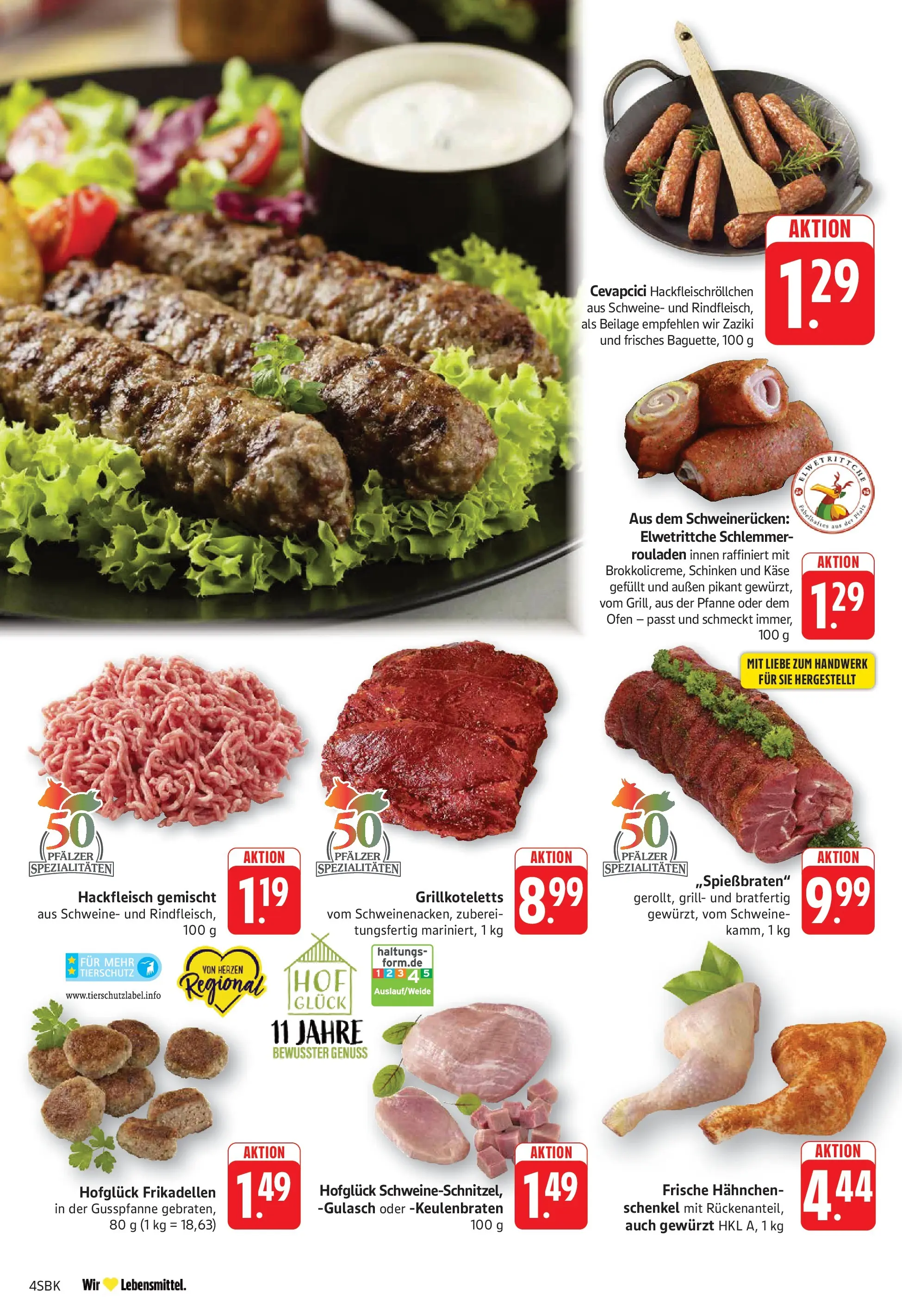 Edeka Prospekt  Bad Bergzabern (ab 08.06.2026) » Angebote Online | Seite: 4 | Produkte: Käse, Cevapcici, Schinken, Hackfleisch