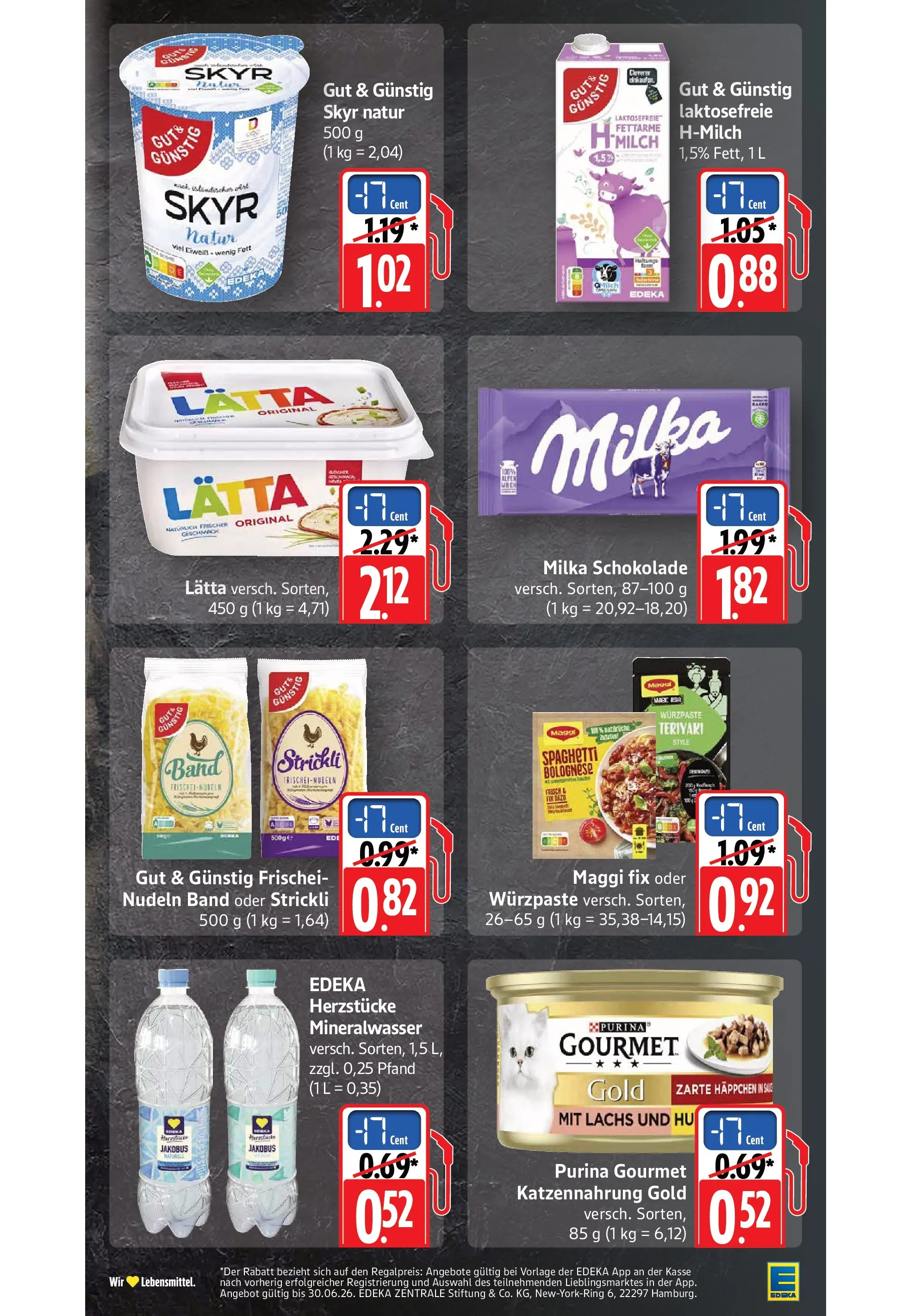 Edeka prospekt Göppingen (ab 08.06.2026) » Angebote Online | Seite: 42 | Produkte: Mineralwasser, Skyr, Lätta, Nudeln